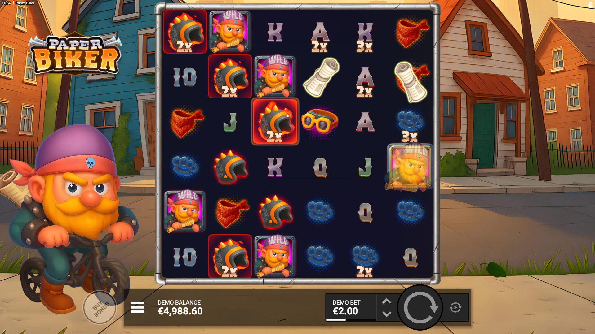 Land Paper Roll Symbols During a Winning Spins to Activate Cell Multipliers