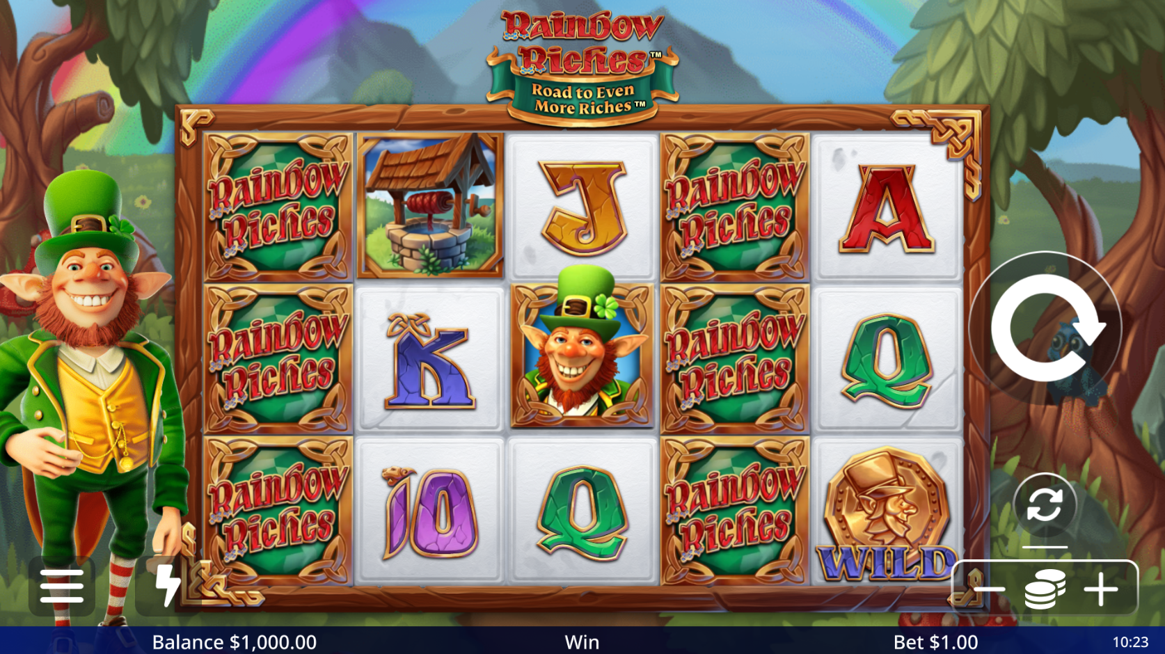 Rainbow Riches Road to Even More Riches Base Game Play