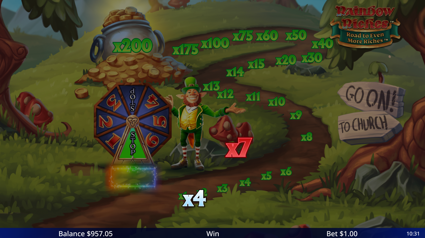 Each Spin of the Wheel Increases the Global Multiplier, Which Applies to the Current Step Multiplier at the End of the Round