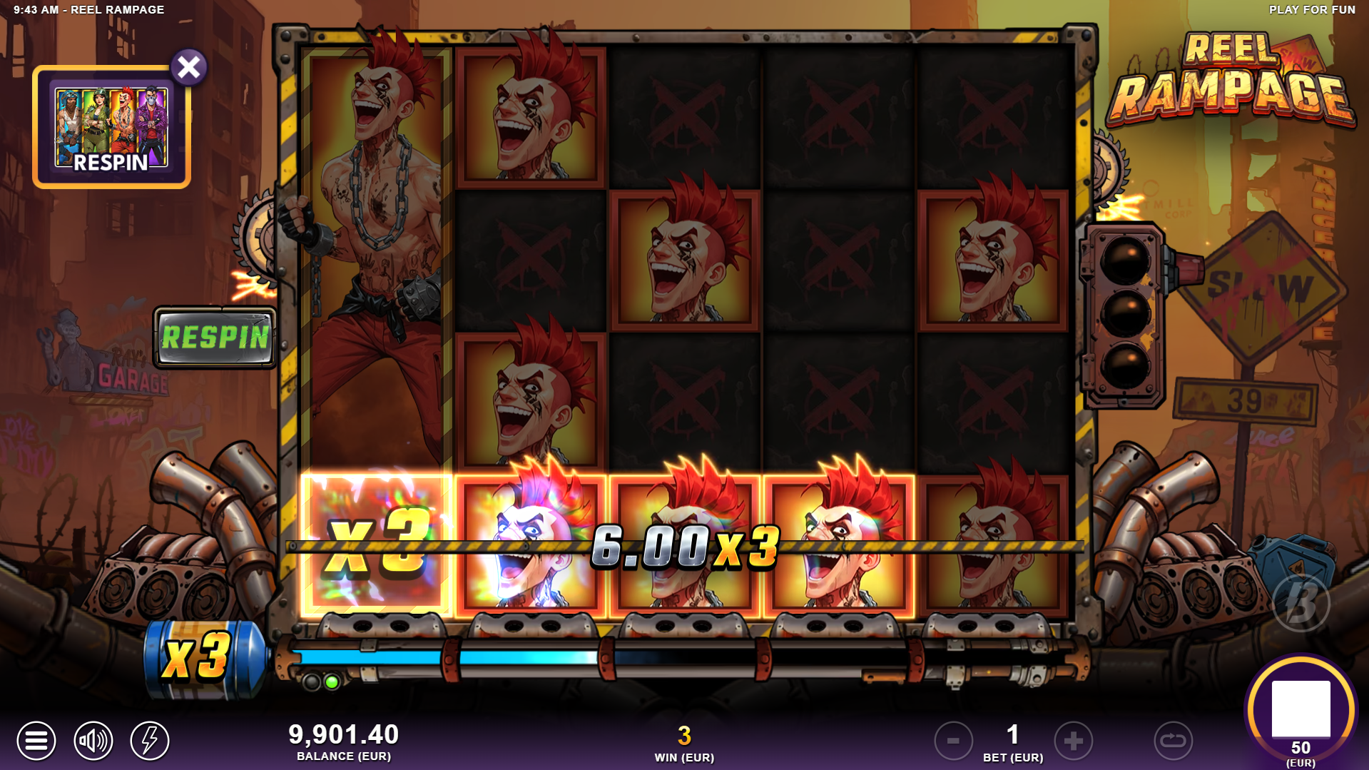 During Nitrous Respins, New Symbols Landing Lock into Place, Increasing the Stacked Multiplier for Bigger Wins