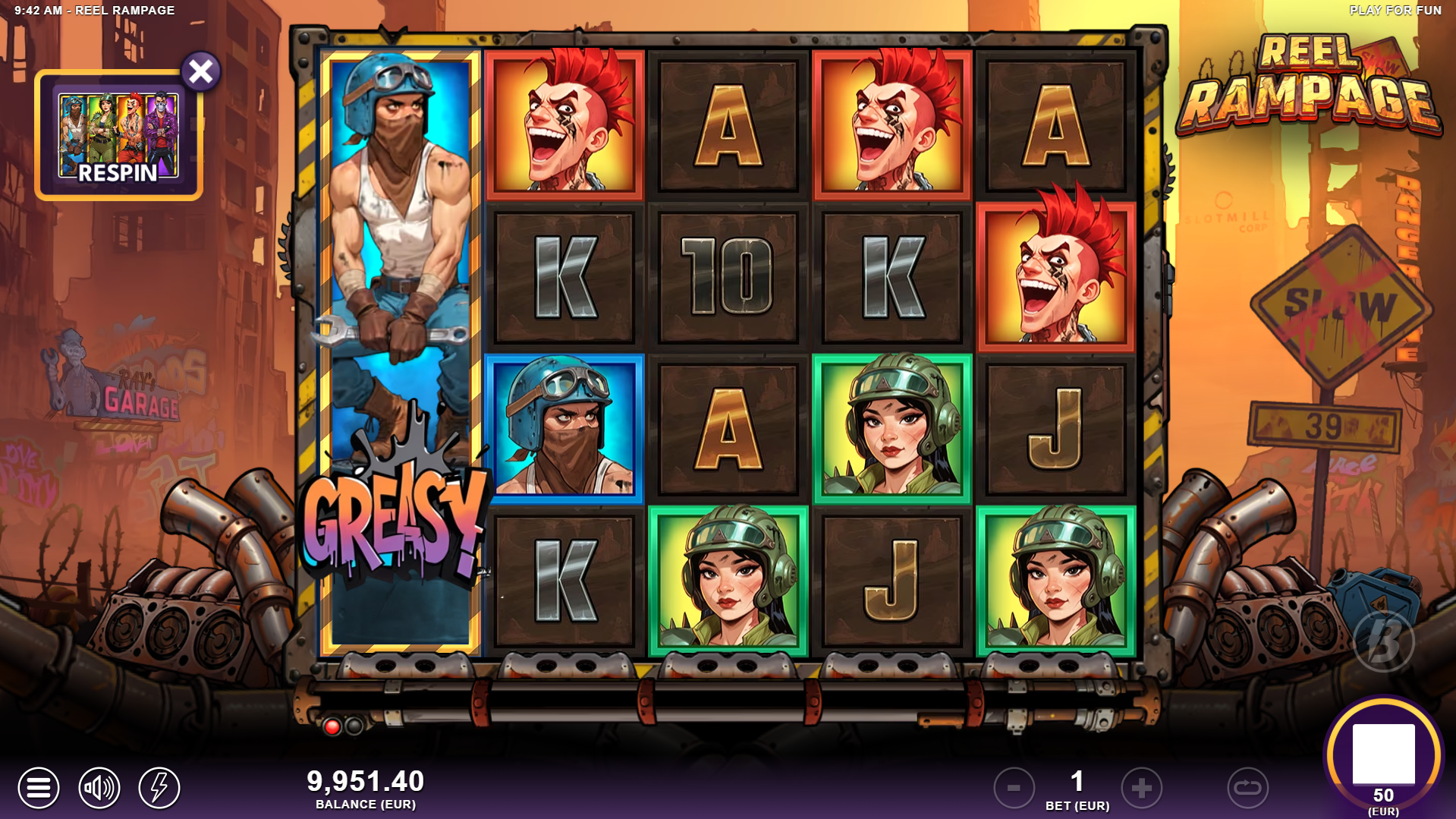 Landing a Fully-Stacked Symbol on Reel 1 Triggers the Nitrous Respin Feature