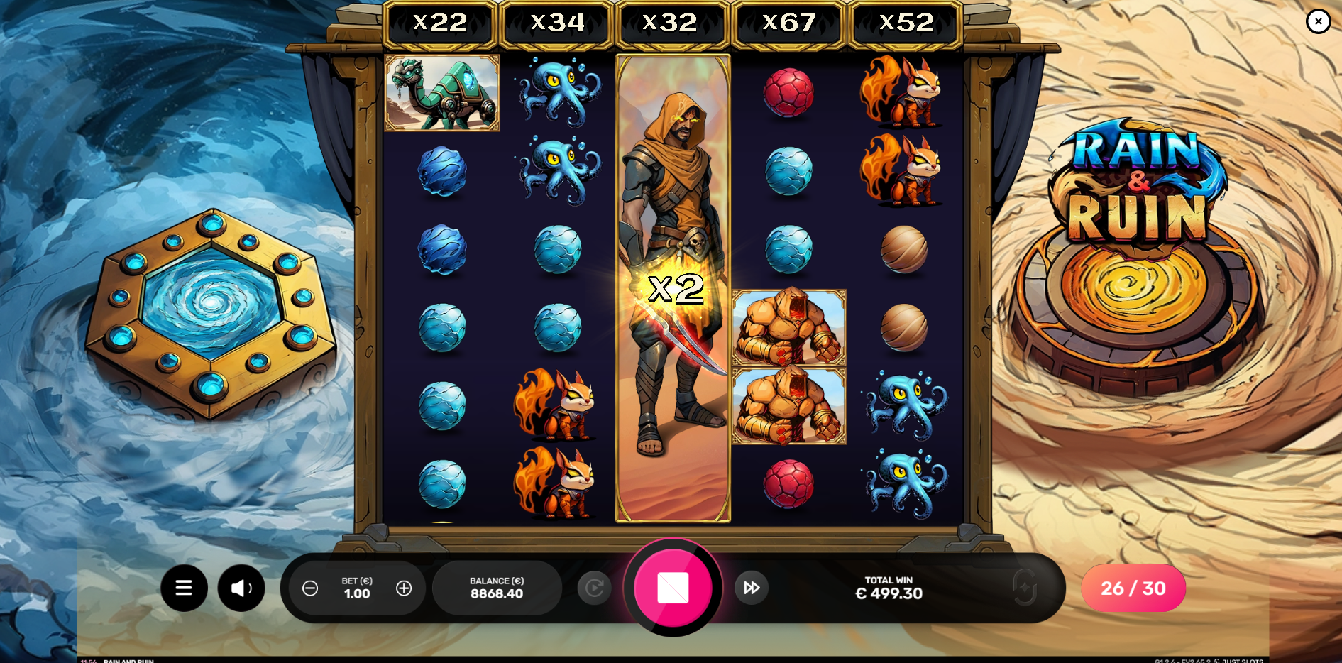 Rain & Ruin Free Spins Bonus Play