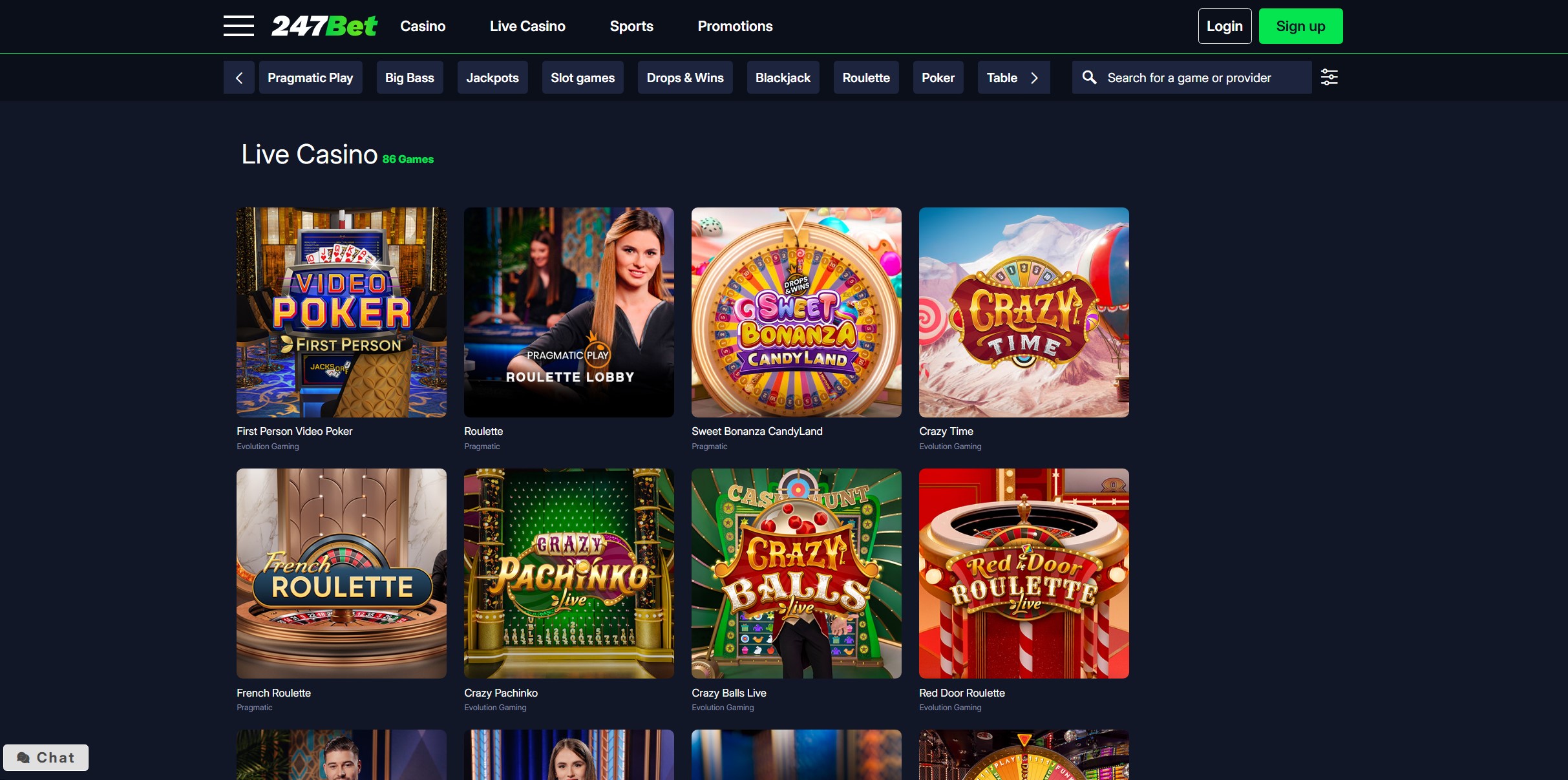 247Bet Live Casino