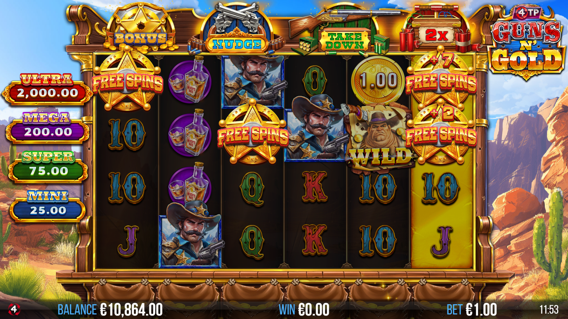 Land 3 or More Scatters to Trigger the Free Spins Bonus Round