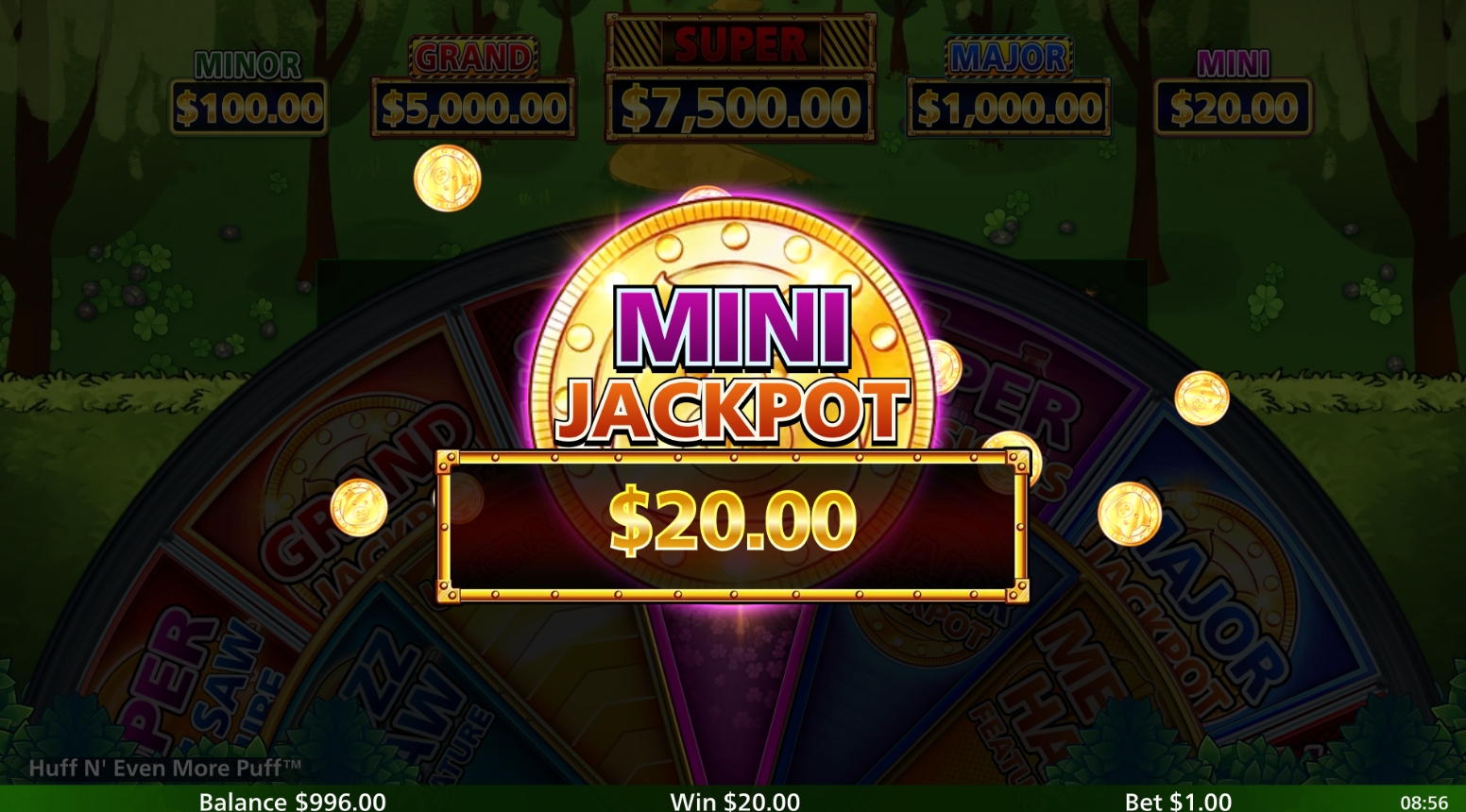 Huff n' Even More Puff Jackpot Prize Win