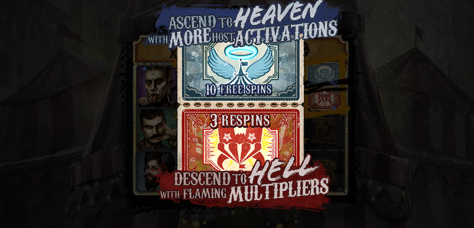Upon Entry into Free Spins, Players can Choose Between Heaven Spins or Hell Respins