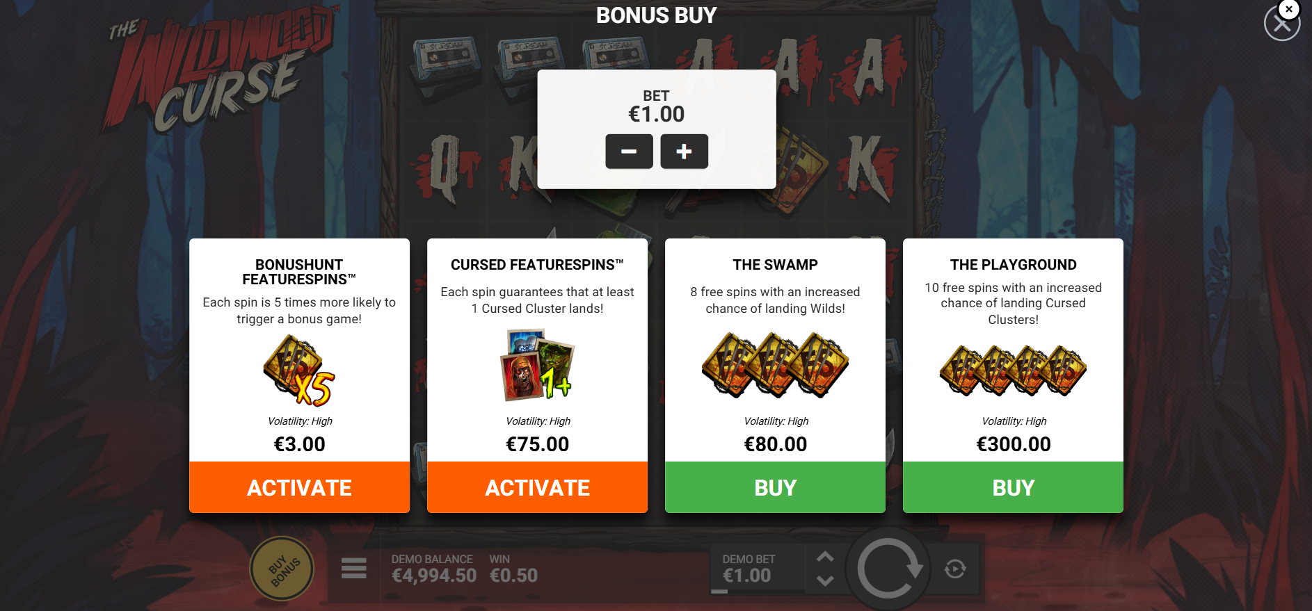The Wildwood Curse Feature Buy Options
