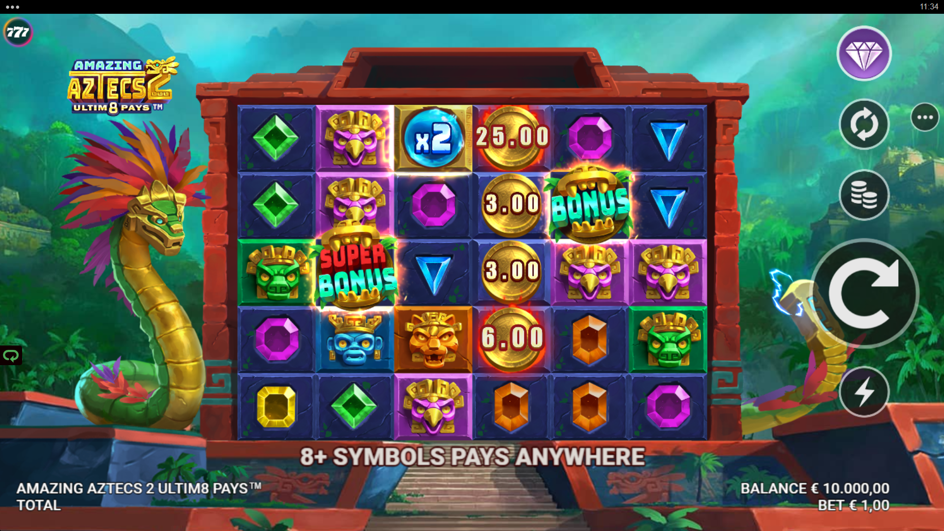 Amazing Aztecs 2 Ultim8 Pays Base Game Play