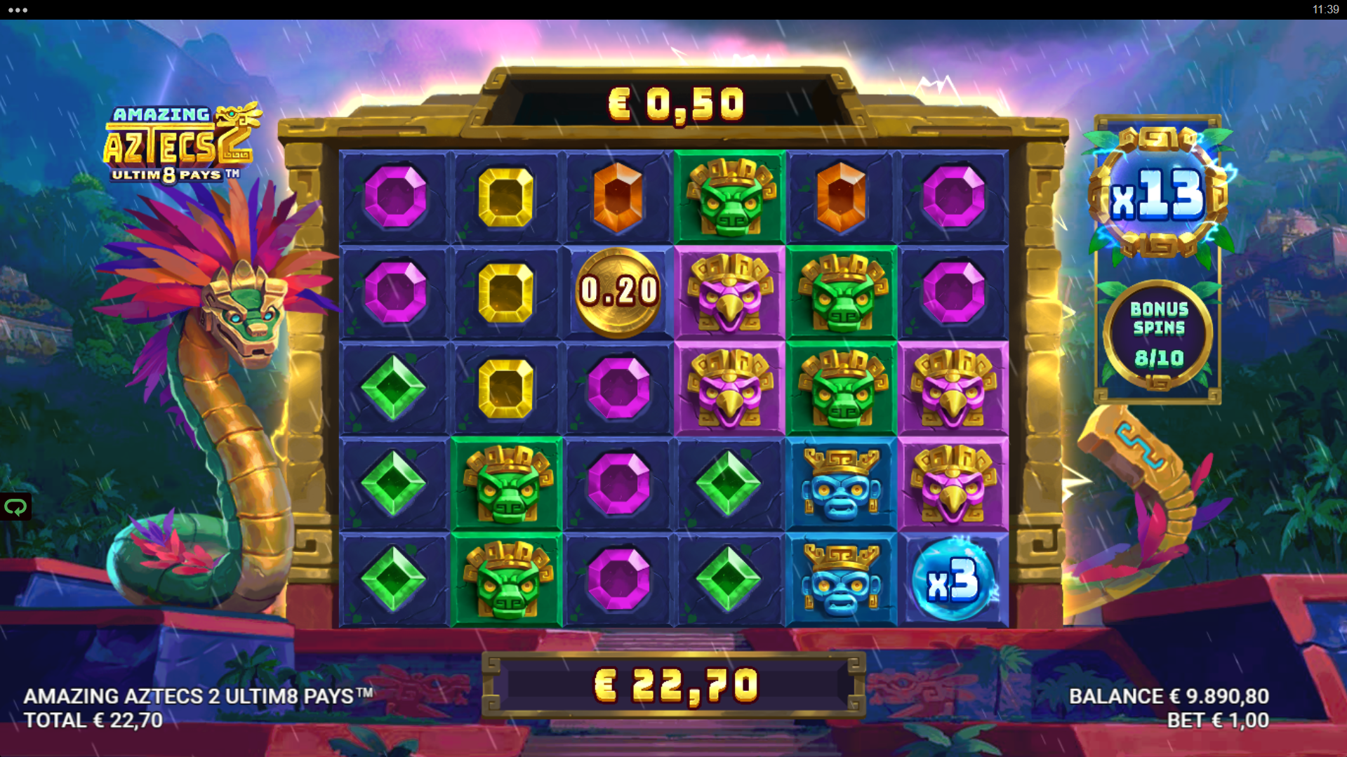 During Free Spins, Increase the Global Multiplier by Landing Multiplier Symbols During a Winning Spin