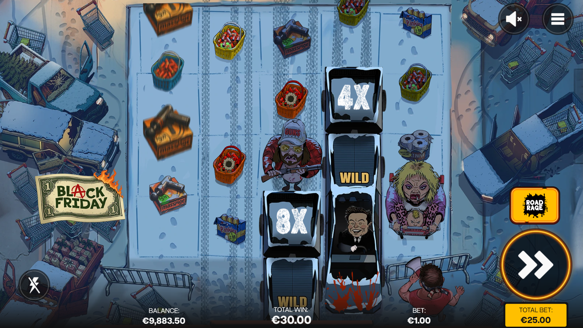 Road rage Re-Spins Sees Wild Reels Activate with Potential Win Multipliers for Additional Returns