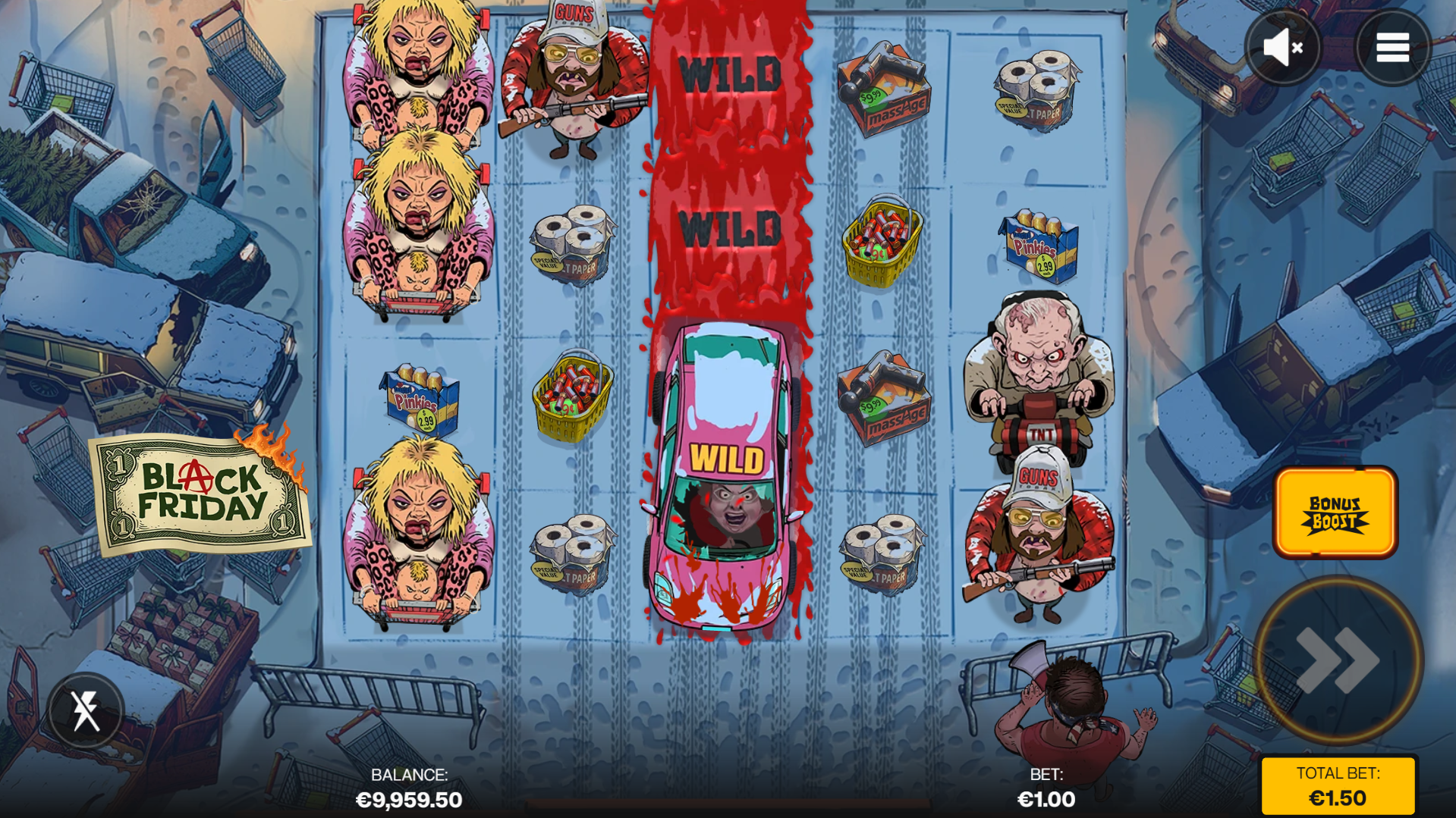 Land Special Character Symbols to Trigger Road Rage Re-Spins