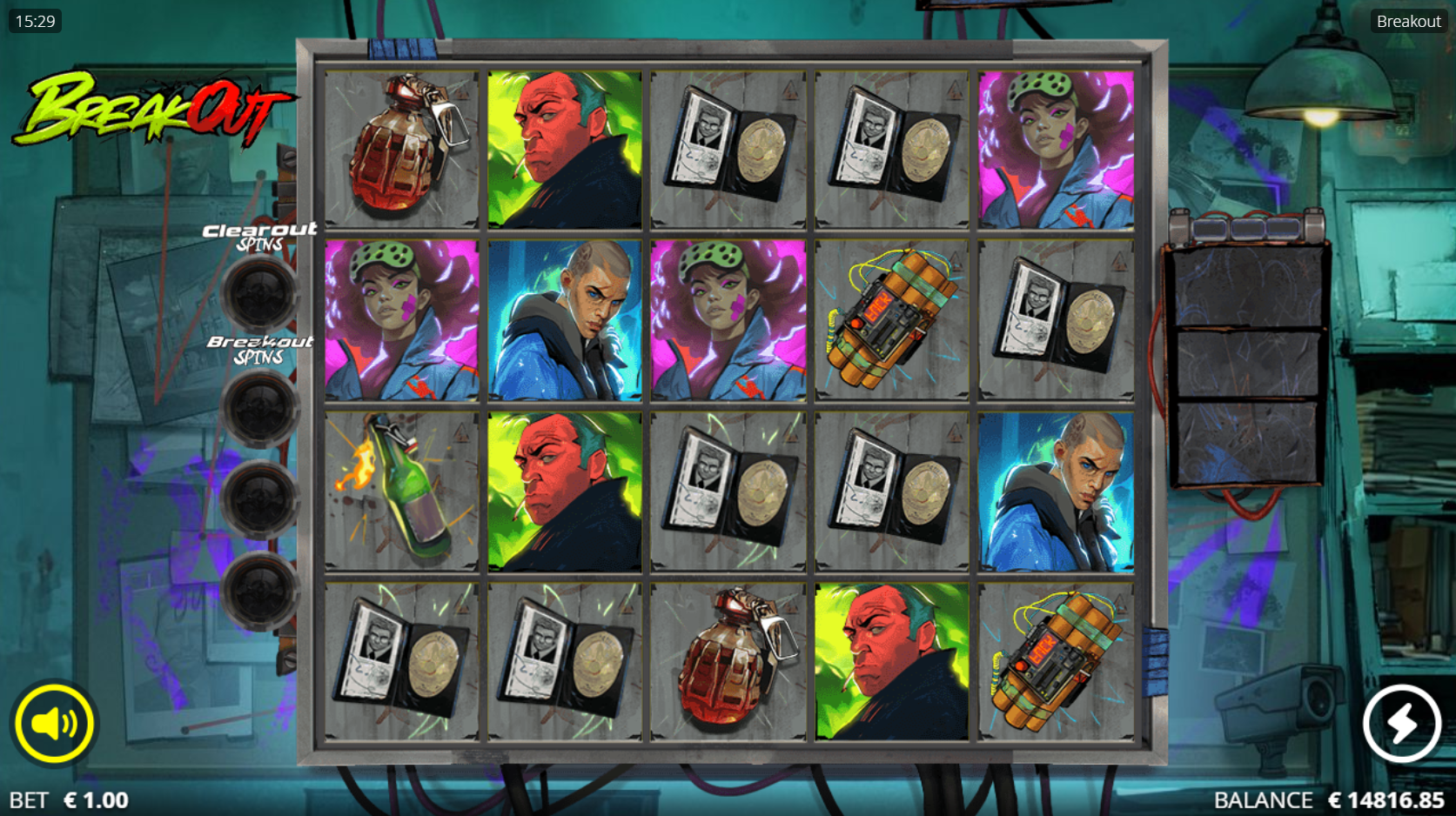 Breakout Offers Players 20 Fixed Paylines