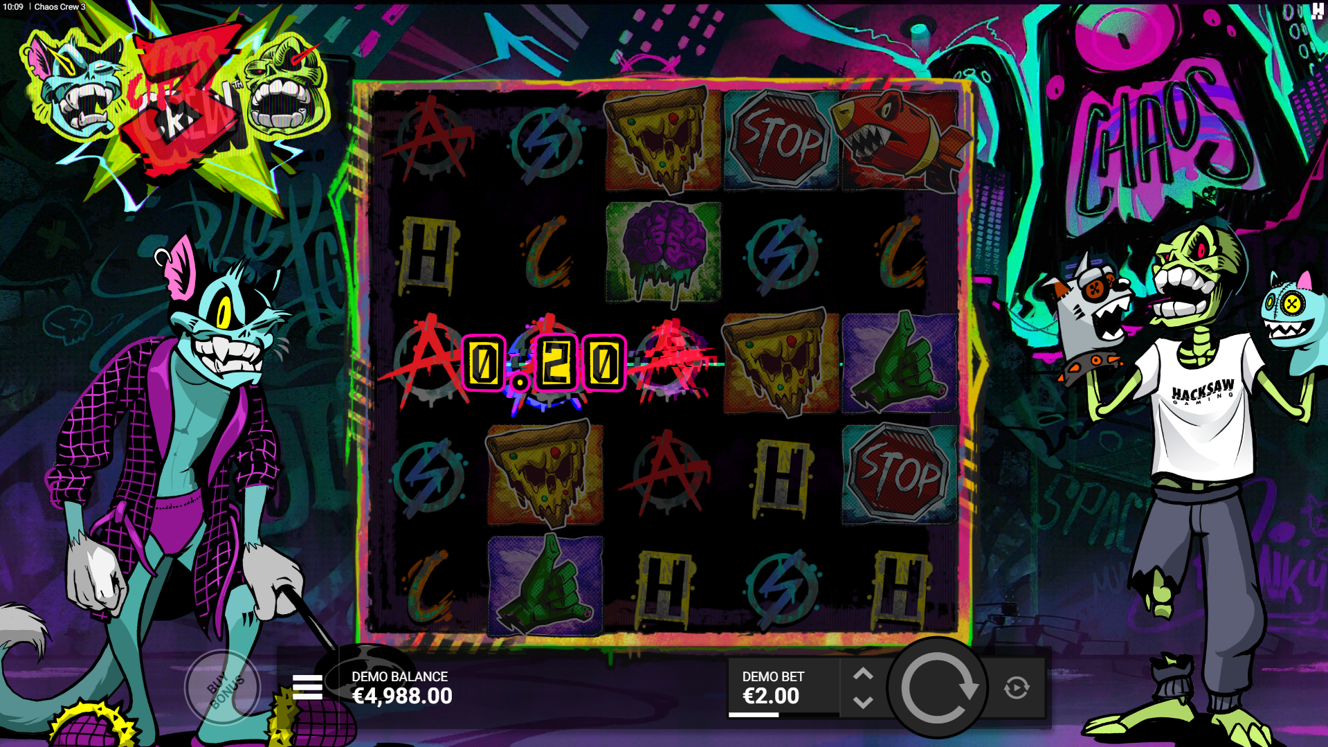 Chaos Crew 3 Offers Players 19 Fixed Paylines