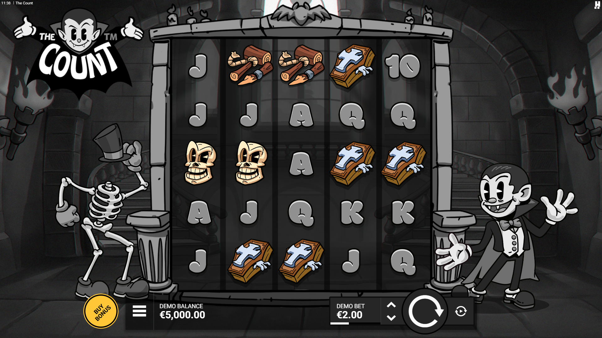 The Count Base Game Play