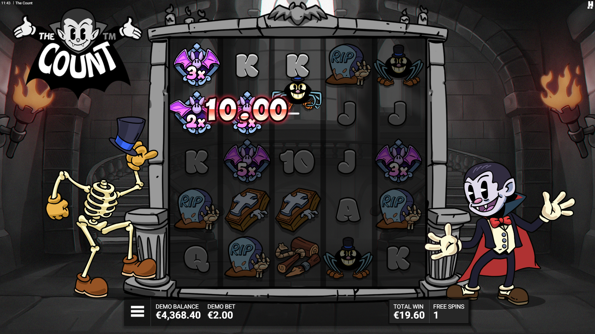 Trigger Bat to the Bone for Increased Chances of Landing Wild Bat Symbols