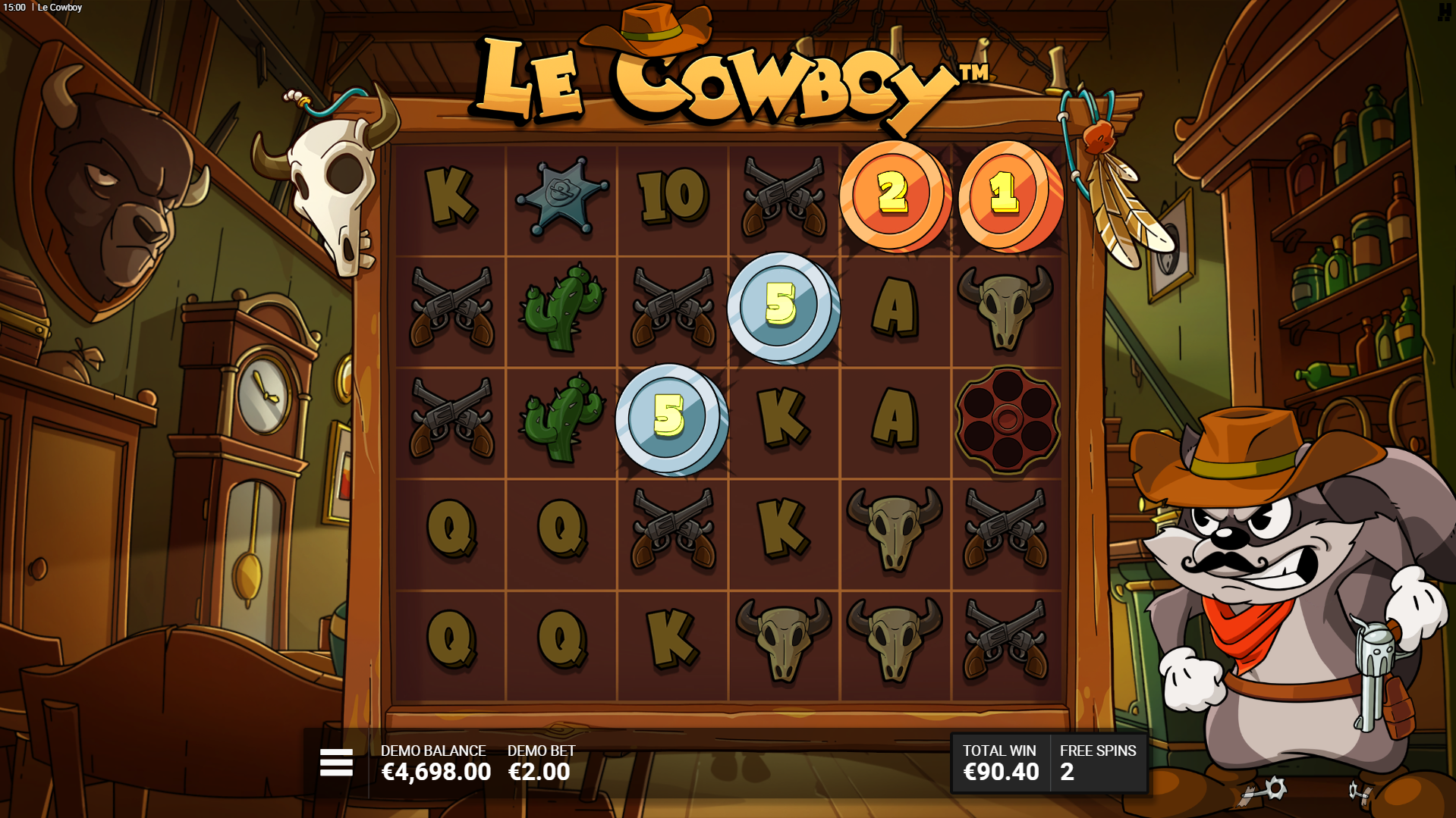 Trigger Free Spins for an Increased Chance of Landing Revolver Cylinder Symbols