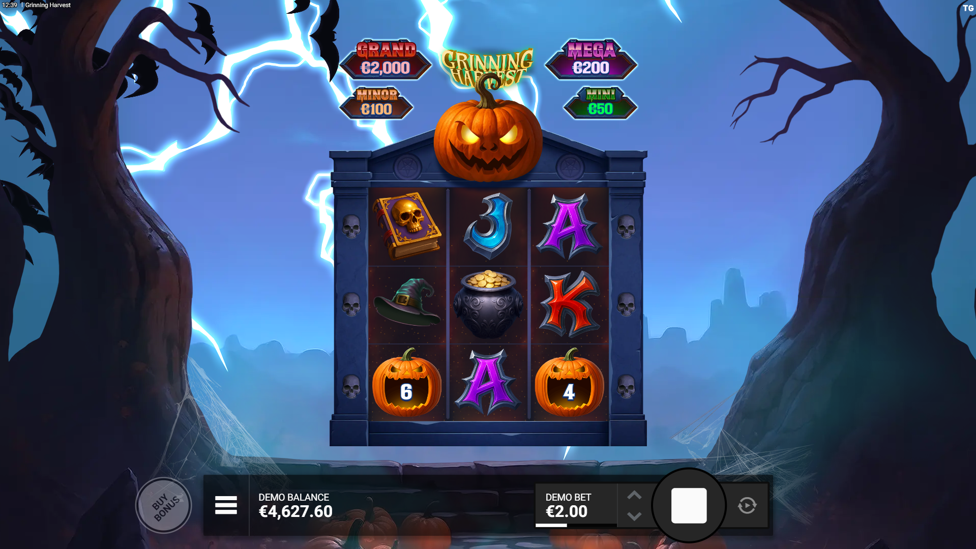 Land Pumpkin Symbols on Reels 1 and 3 Alongside a Vault Collector to Trigger the Bonus Round
