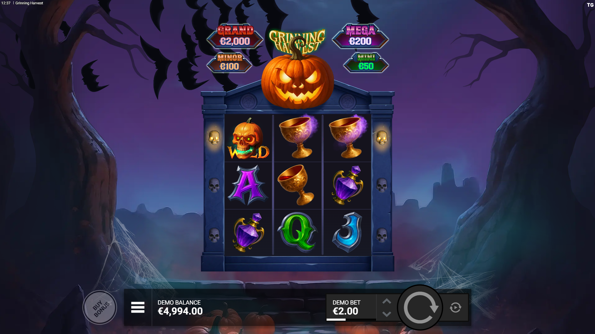 Grinning Harvest Offers Players 5 Fixed Paylines