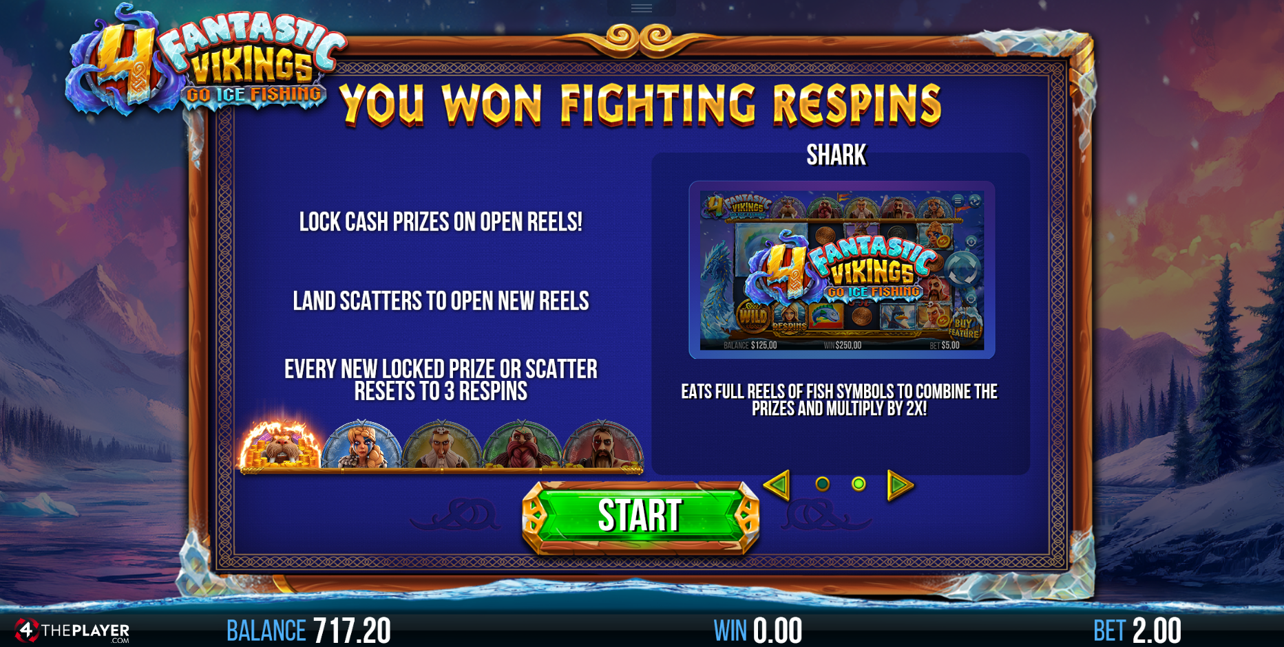 Trigger the Fighting Respins Bonus Game by Landing 3 or More Scatter Symbols