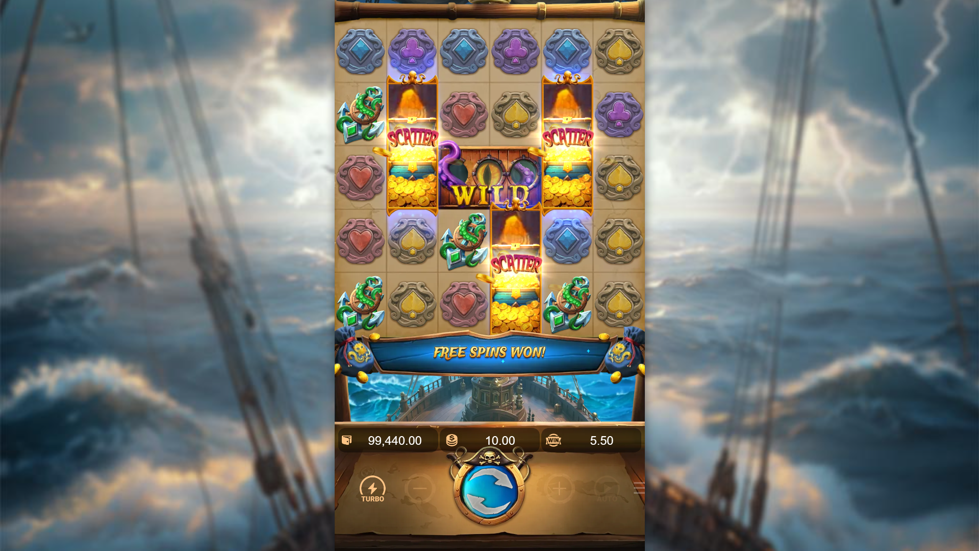 Trigger the Free Spins Bonus Round by Landing 3 or More Scatter Symbols