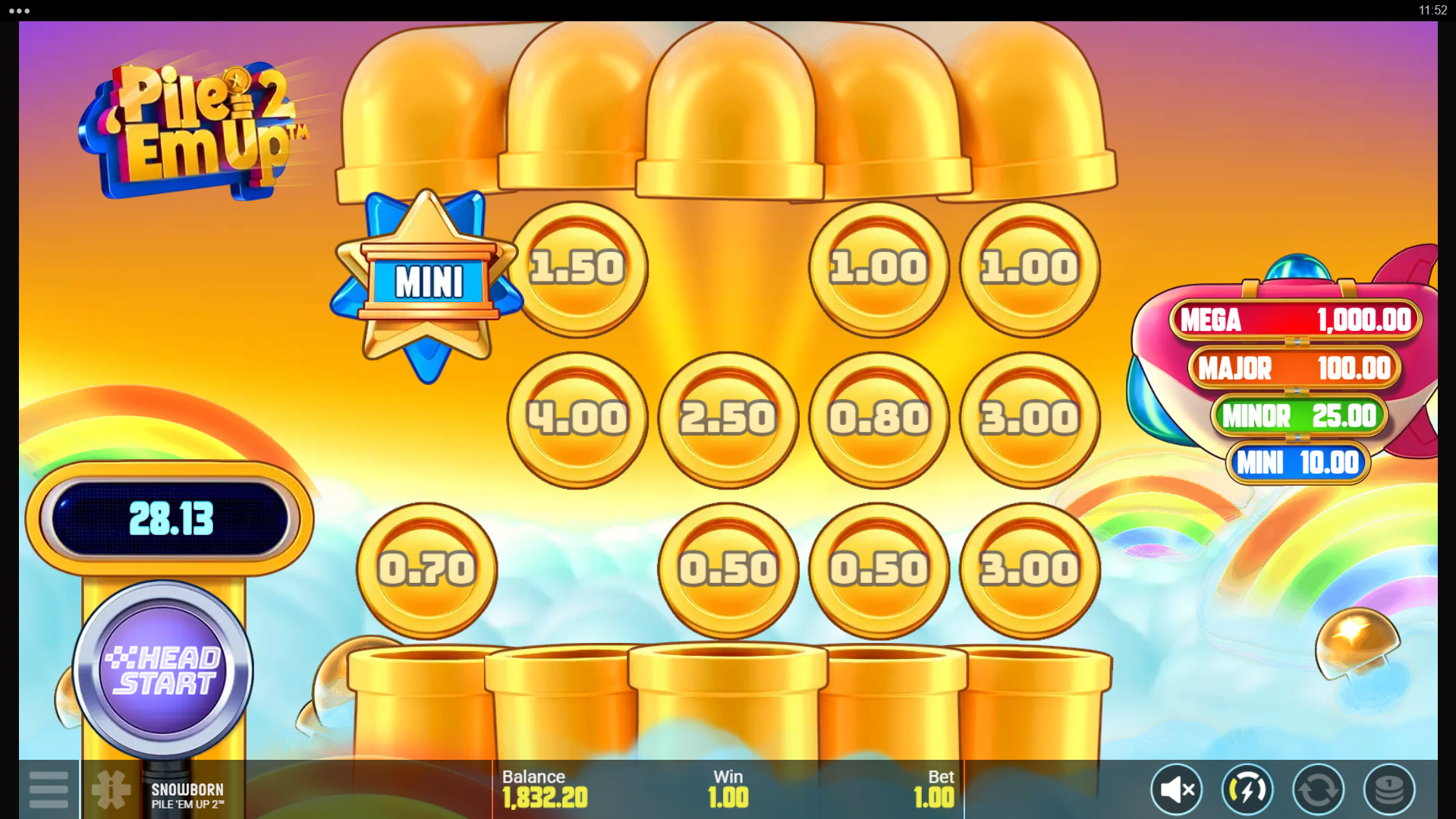 Upgrade Frames throughout the Round for enhanced Prize Reveals and Jackpot Opportunities