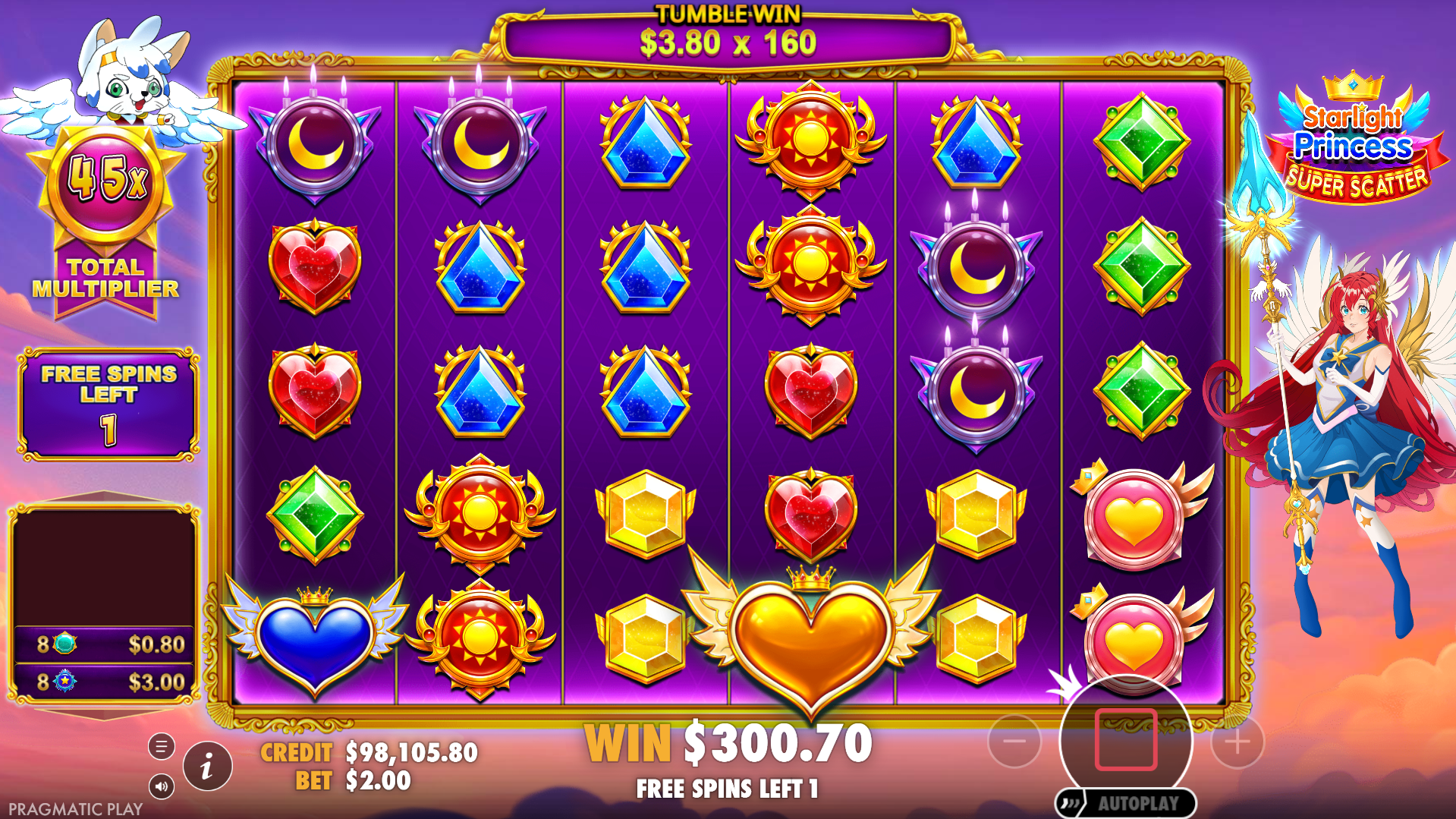 Starlight Princess Super Scatter Free Spins Play