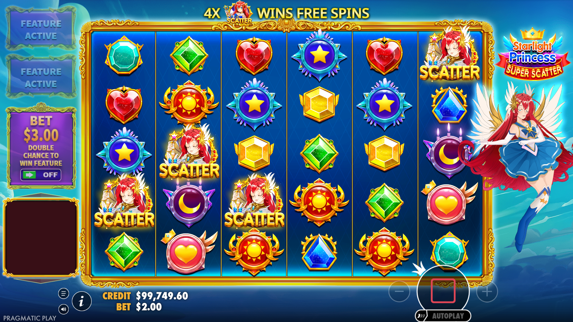 Land 4 or More Scatter Symbols to Trigger the Free Spins Bonus Round