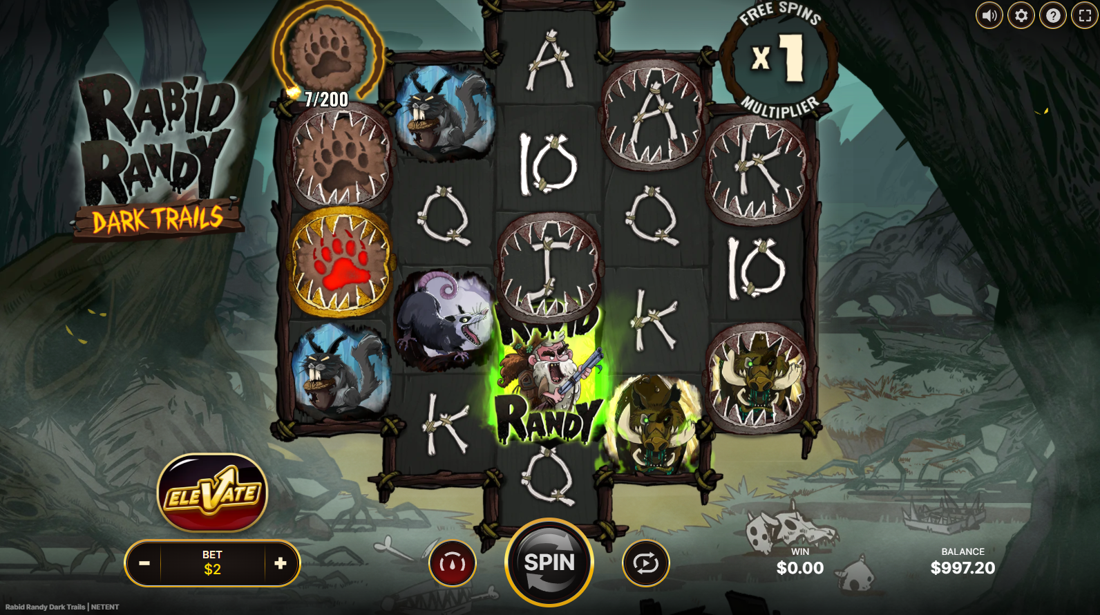 Land Paw Symbols to Increase the Collection Meter, Awarding Free Spin Multiplier Upgrades