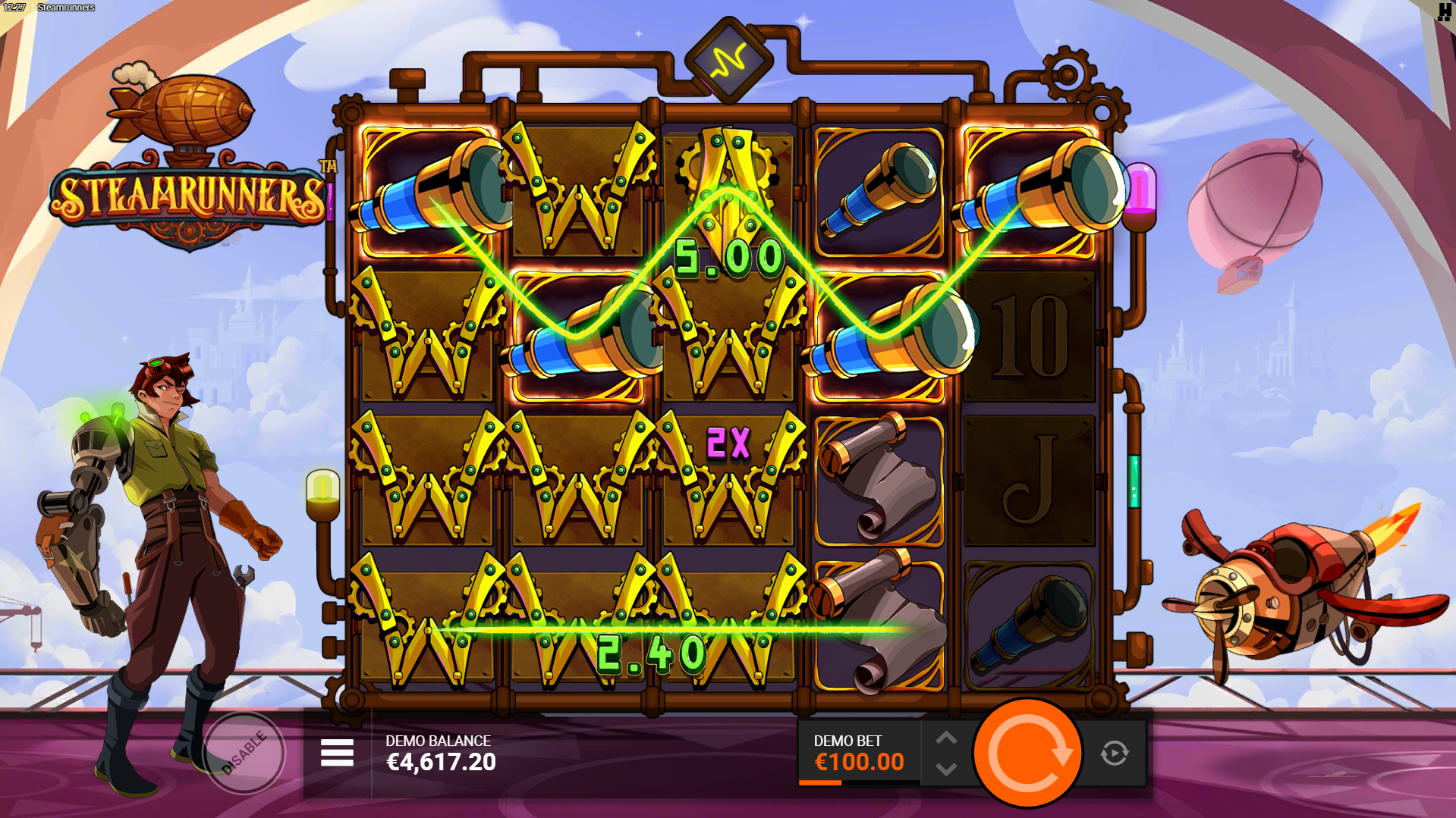 Land Gas Canister Symbols to Activate Wild Symbol Spreads with Potential Multipliers up to 200x