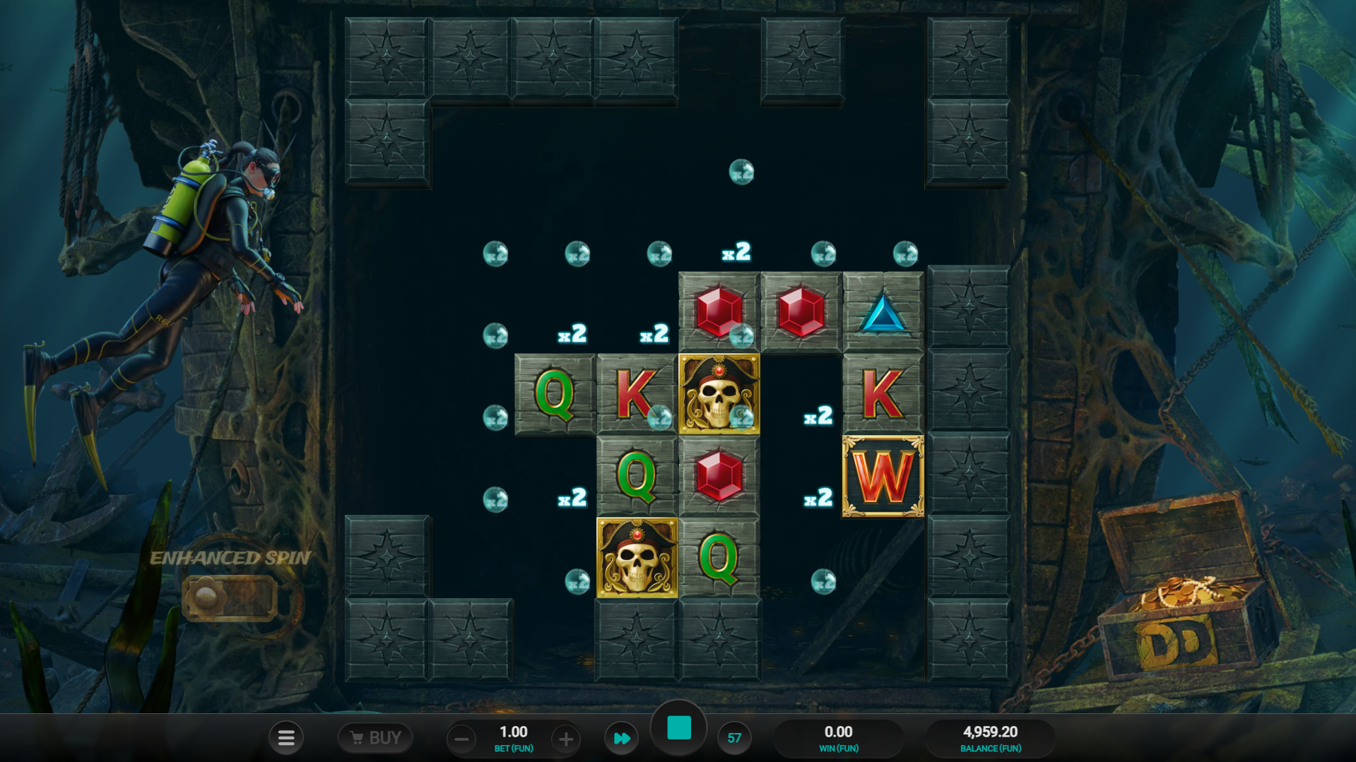 Each Cluster Formed Over a Position Multiplier Doubles the Value, up to a Maximum of 1,024x