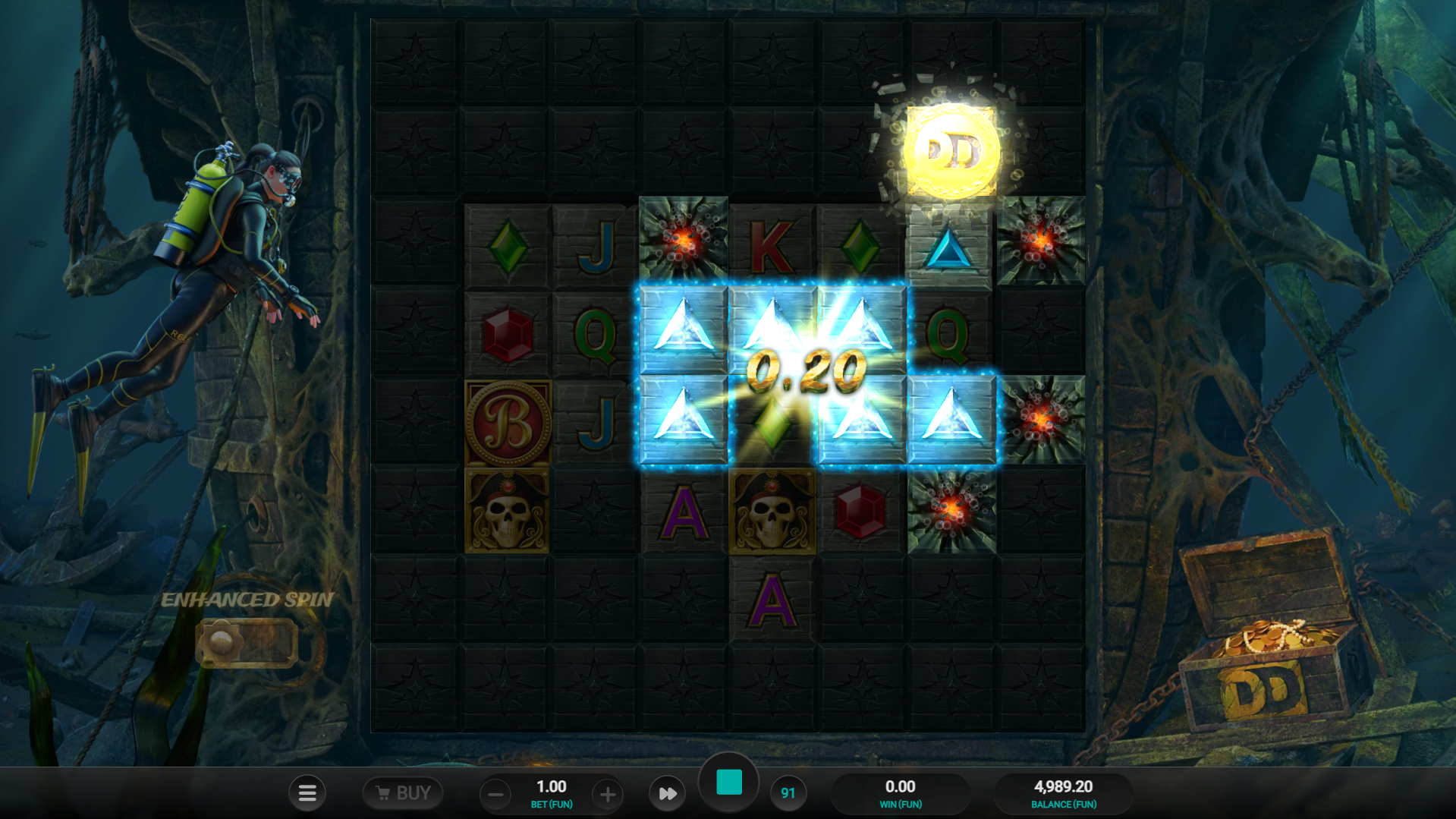 Form Clusters of 5 or More Matching Symbols to Win