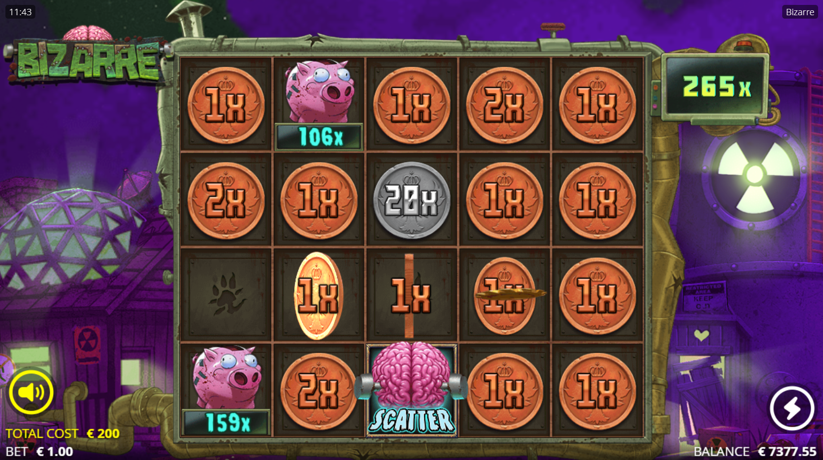 Play the Coinage Feature and see only Special Symbols and Coins up to the Value of 1,000x bet Active on the Reels