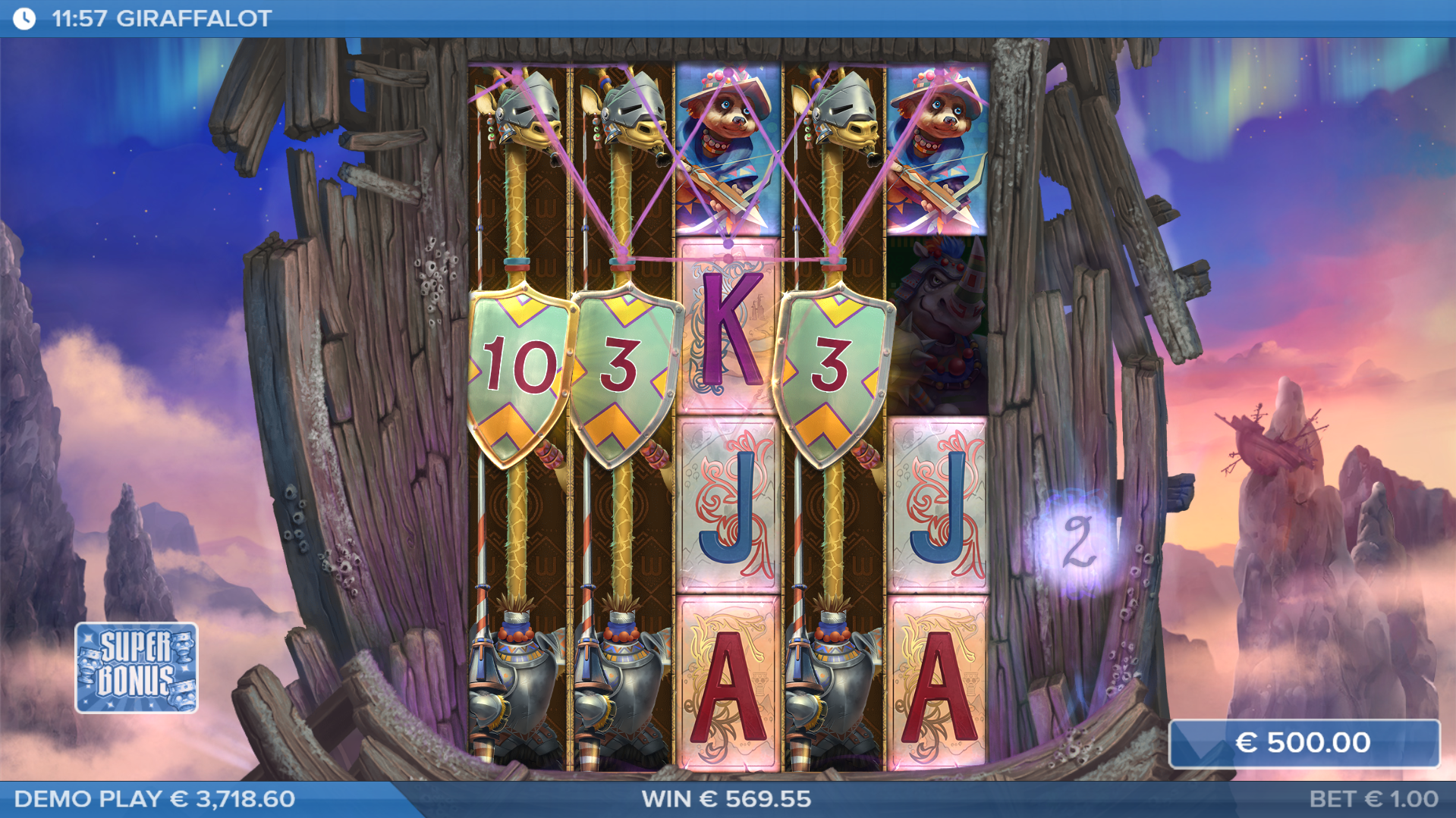 Giraffalot Super Bonus Play