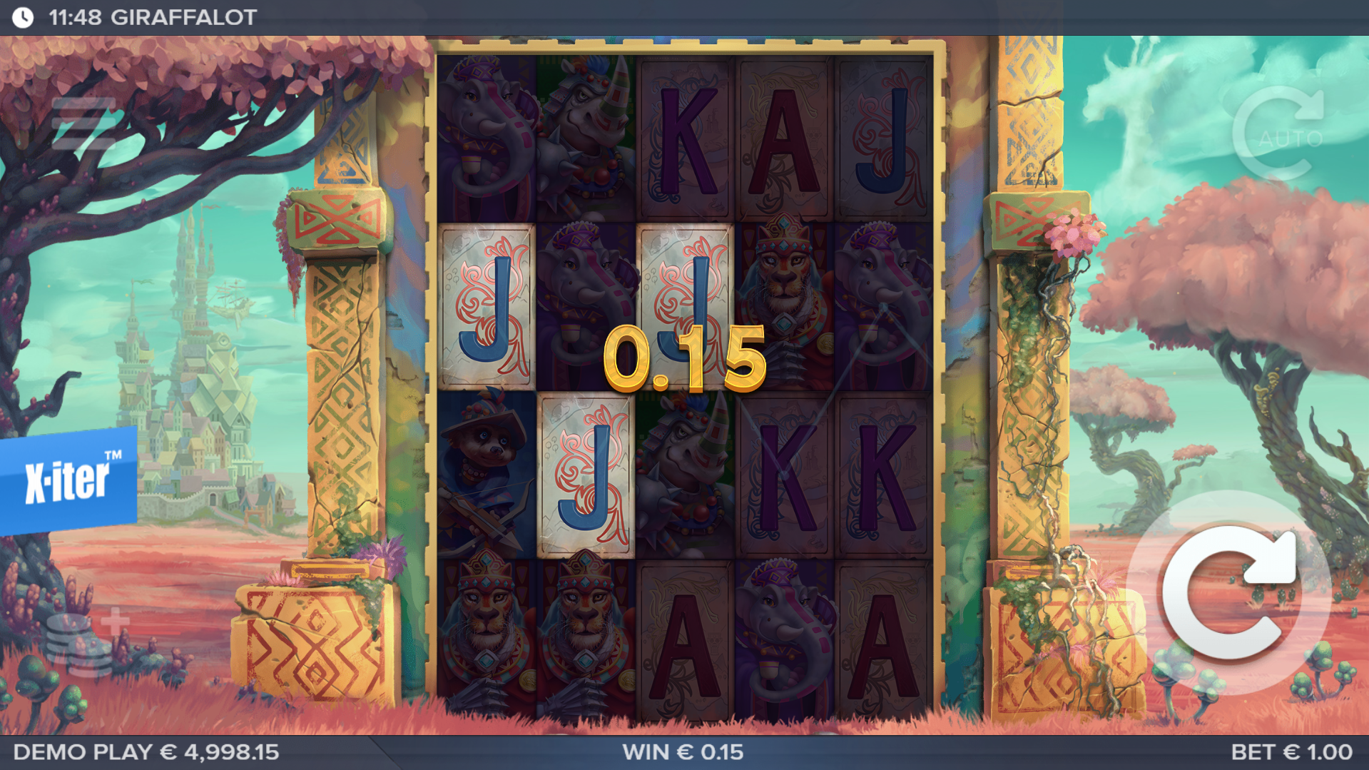 Giraffalot Offers Players 26 Fixed Paylines