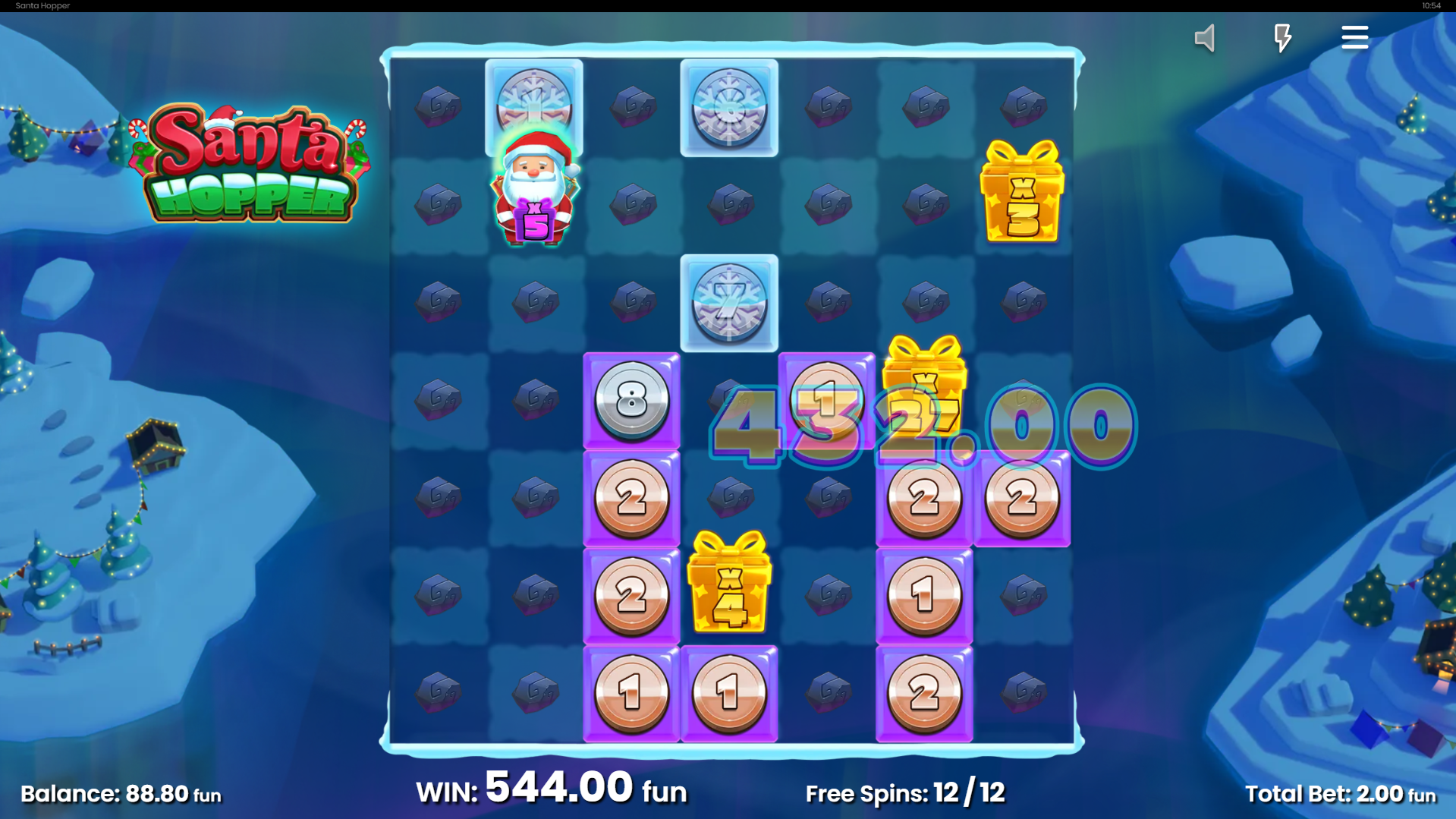 Santa Hopper Free Spins Bonus Play