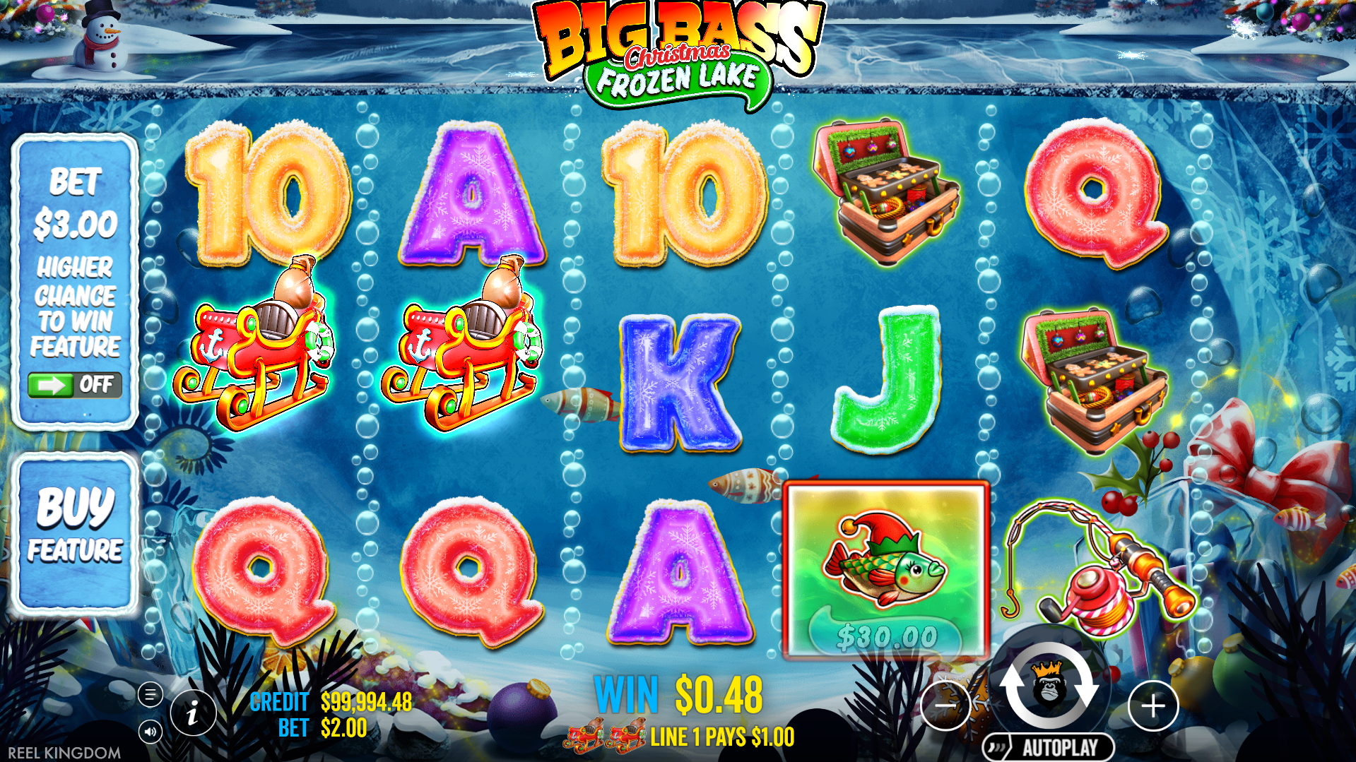 Big Bass Christmas Frozen Lake Offers Players 10 Fixed Paylines