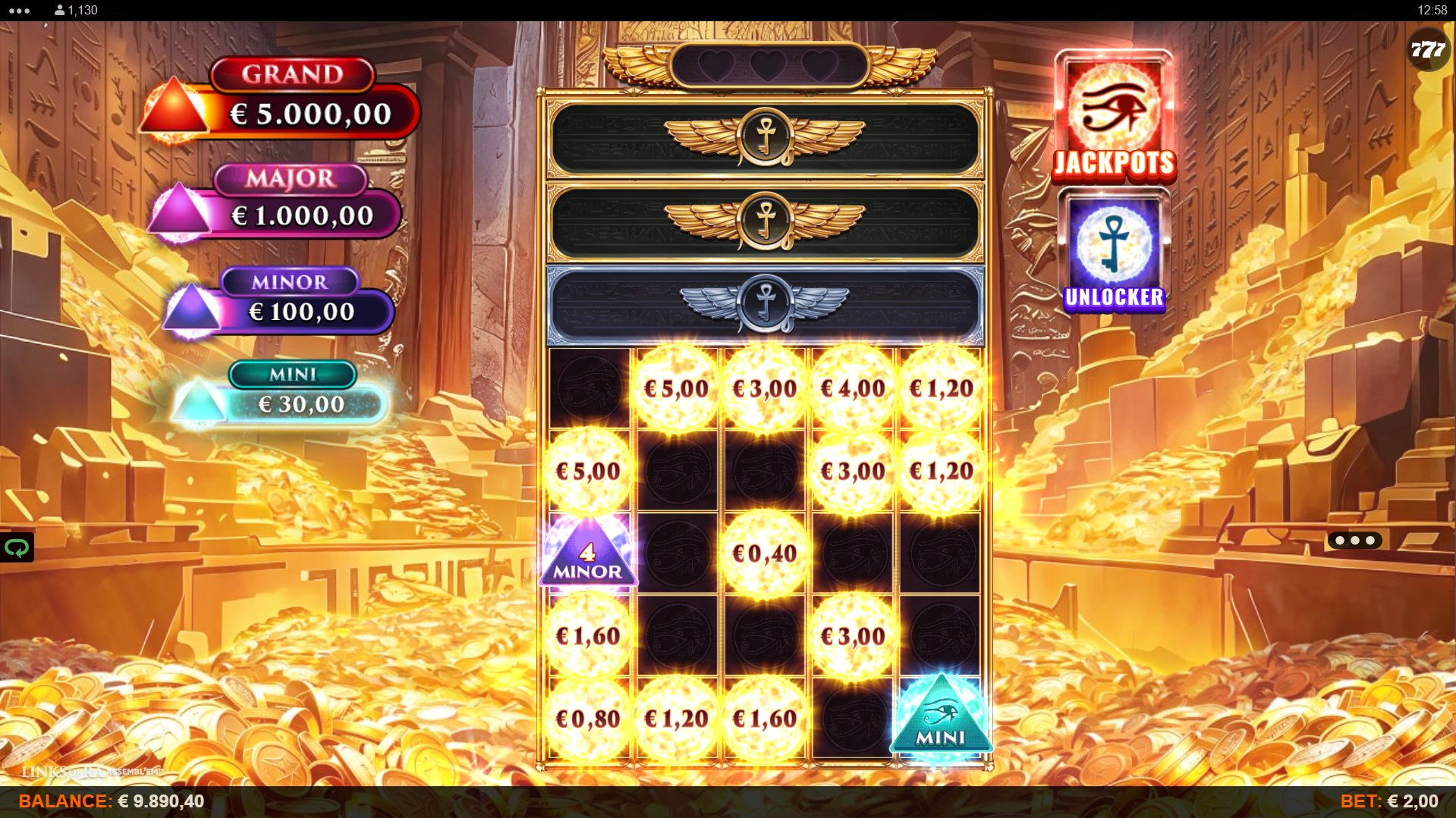 Links of Ra ASSEMBL'EM Ultra Lock&Win Bonus Play