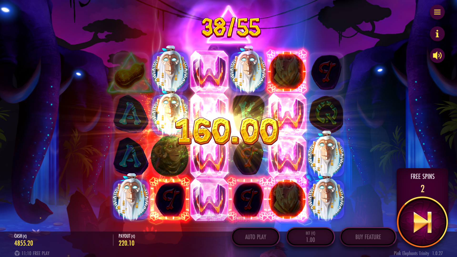 Pink Elephants Trinity Free Spins Bonus Play
