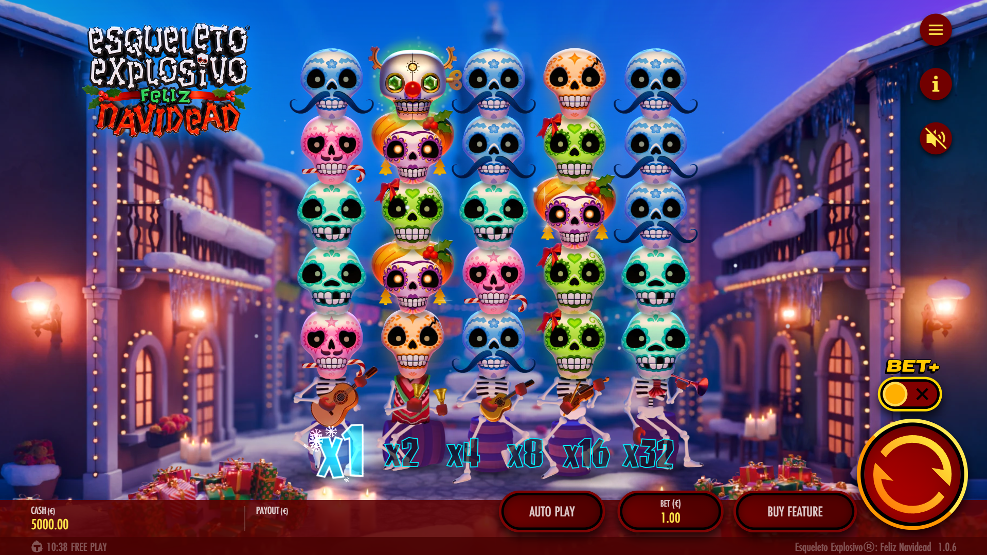 Esqueleto Explosivo Feliz Navidead Base Game Play