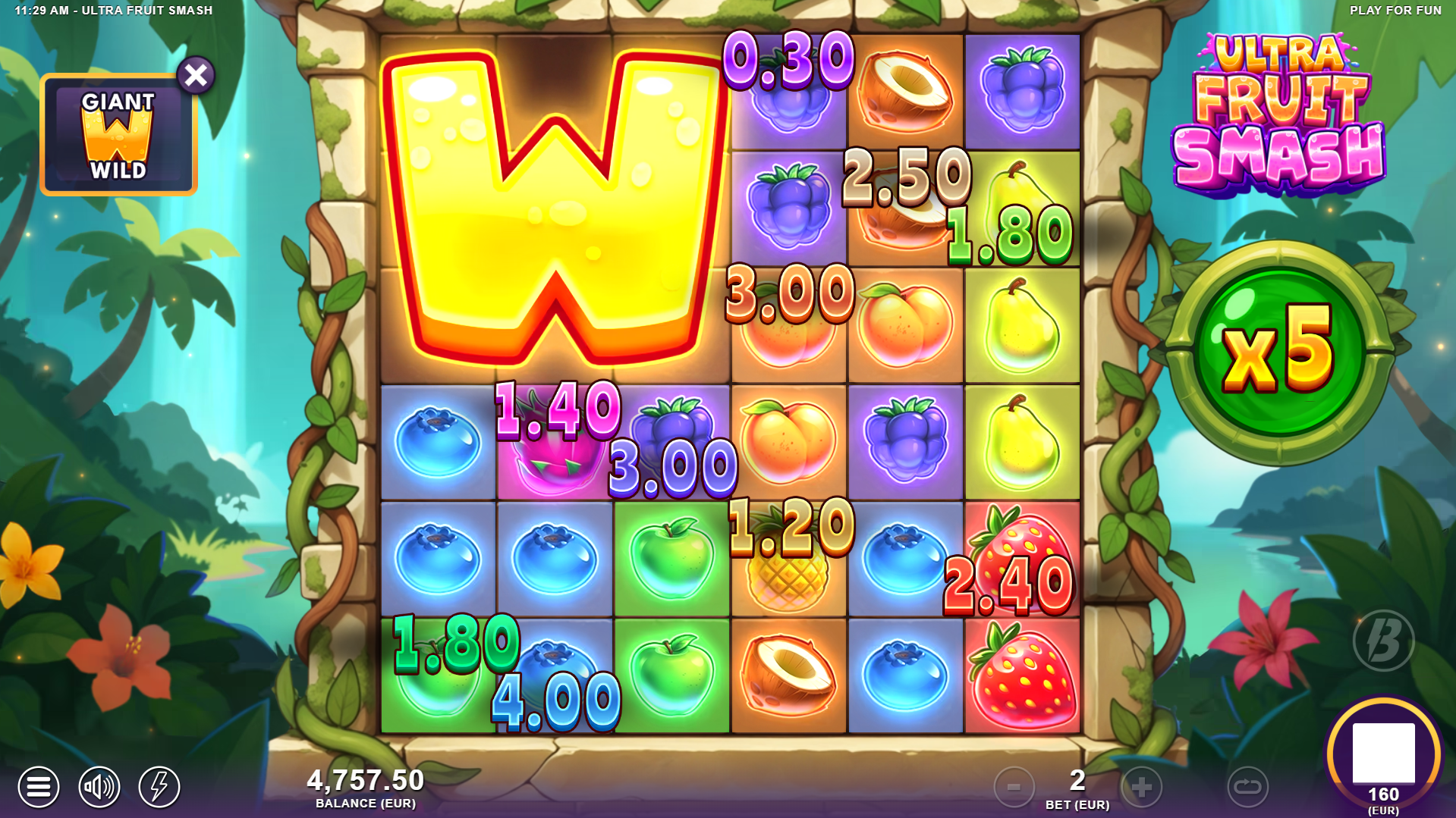 Land Giant Wild Symbols for Multiplier Potential up to x1,000