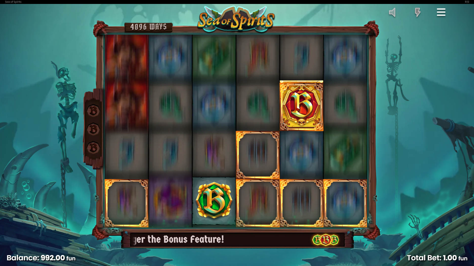 Each Spin can Reveal Frames Around Positions, Nudging Down One Position Each Spin