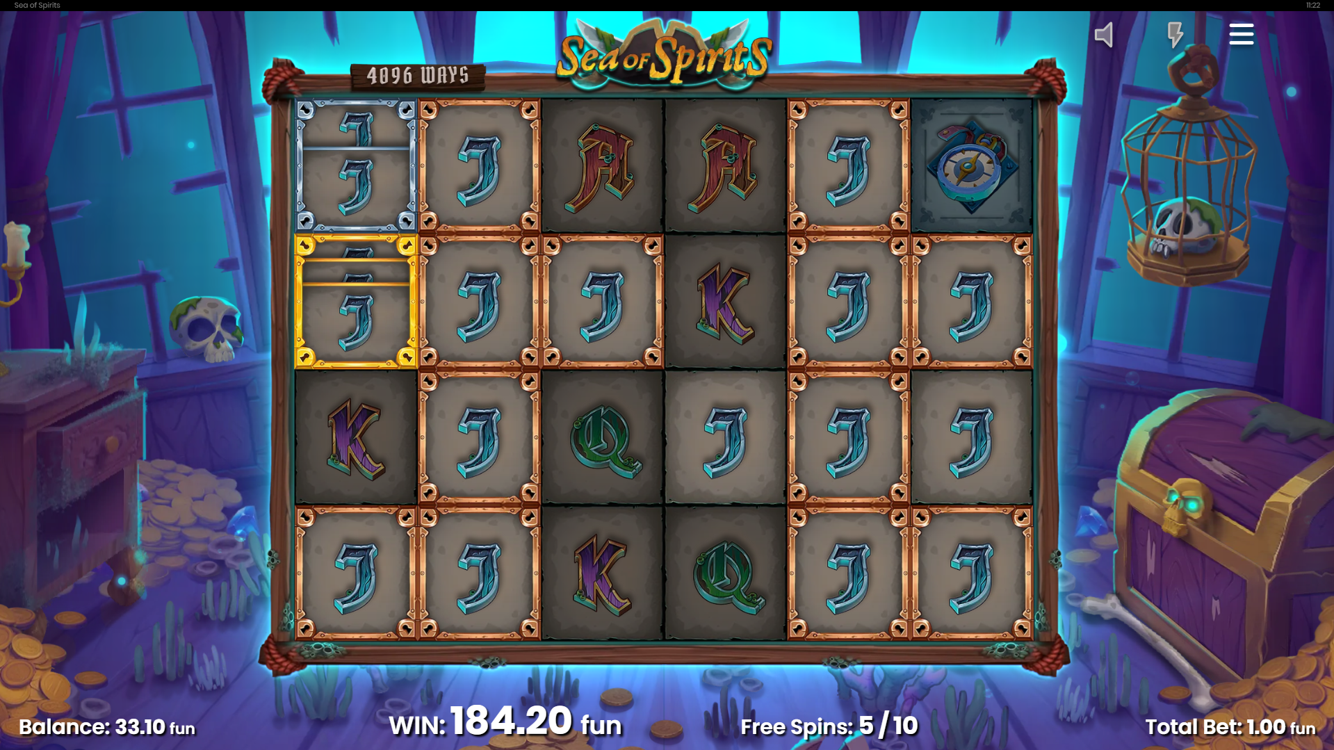 Sea of Spirits Free Spins Bonus Play