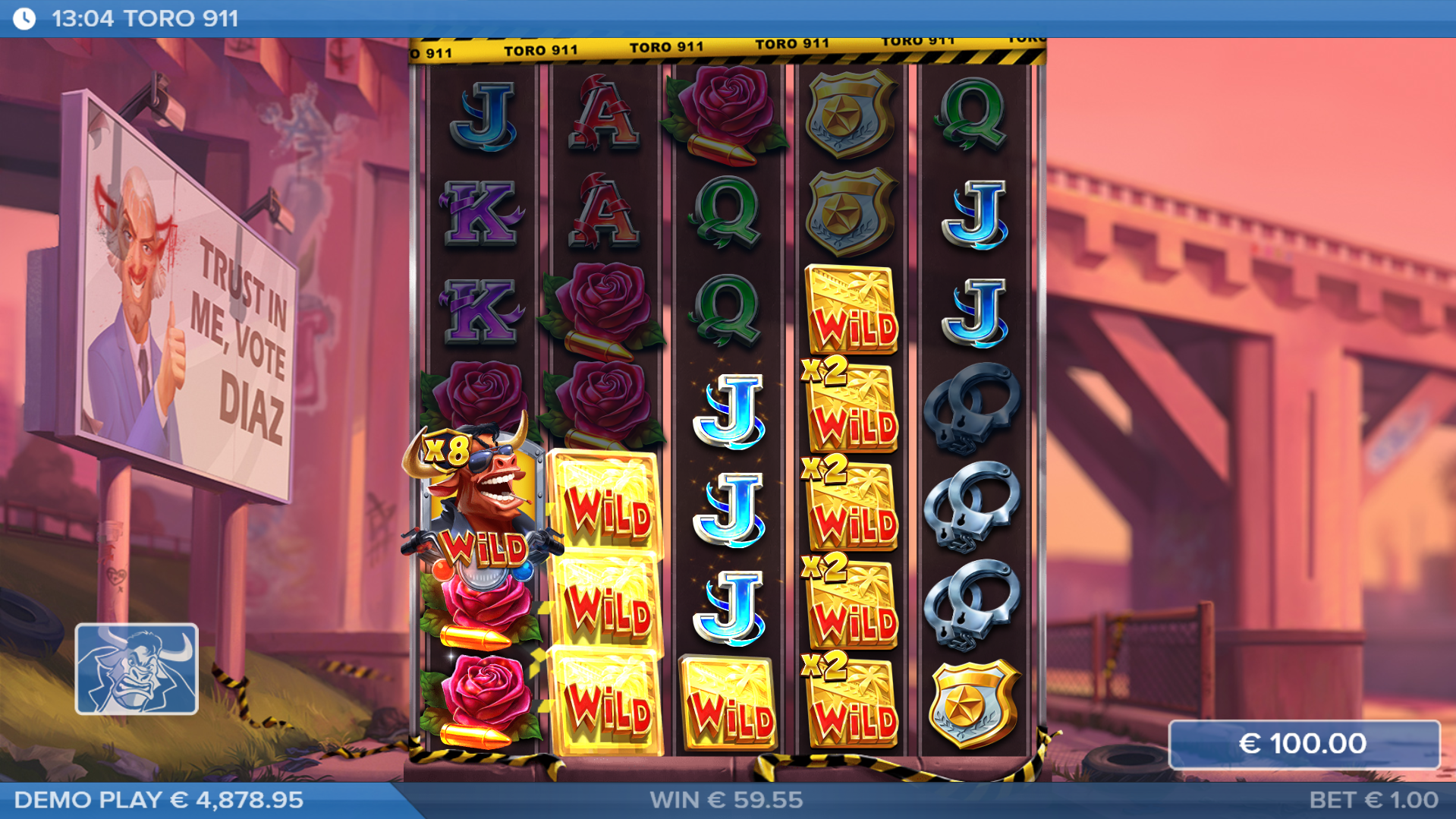 Toro 911 Clean the Streets Feature Play