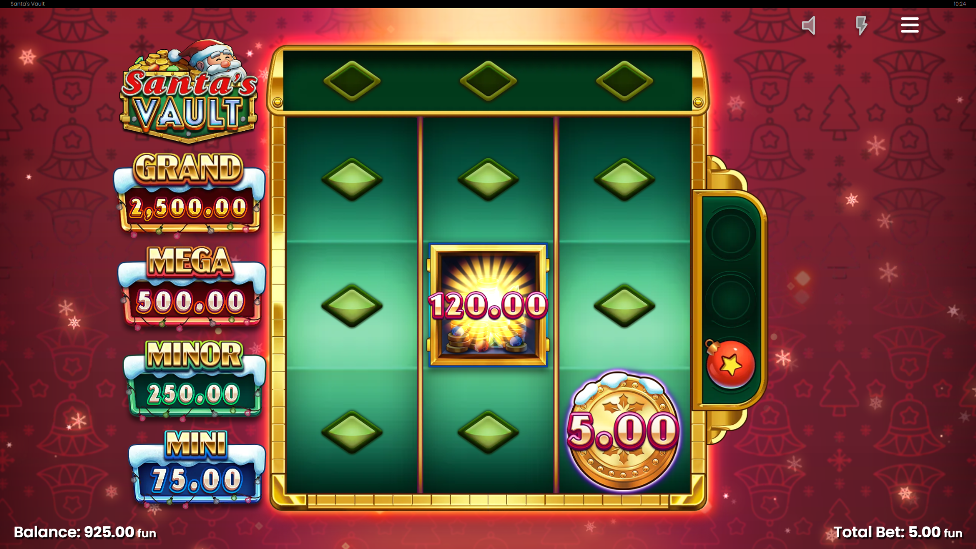 During the Bonus Game, all Prize and Jackpot Symbol are Collected by all Active Collectors, with Each New Symbol Resetting the Spin Counter back to 3