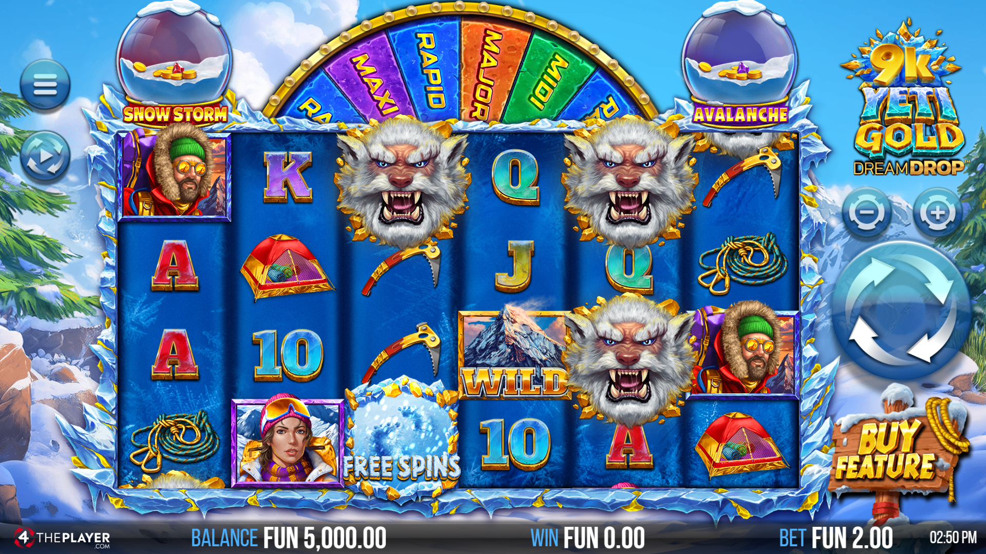 9K Yeti Gold Dream Drop Base Game Play