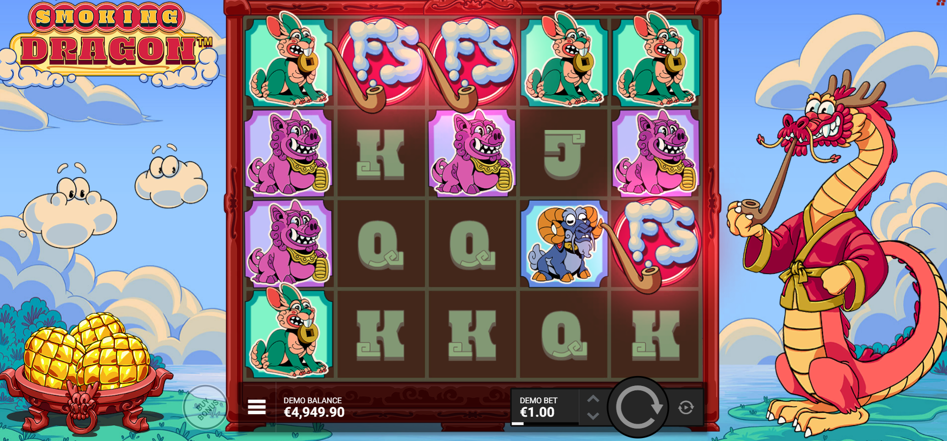 Landing 3, 4, or 5 Scatters Triggers 1 of 3 Free Spins Modes