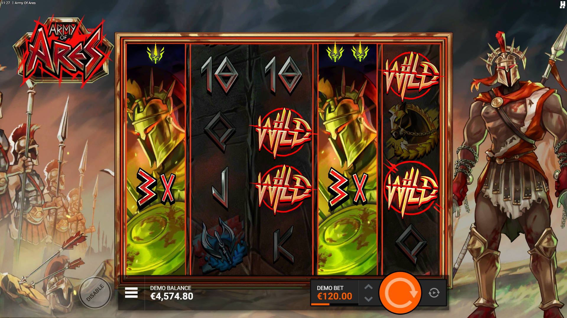 Wild Wrath Reels can Expand on all Reels and may Spawn Random Wild Symbols onto the Game Grid