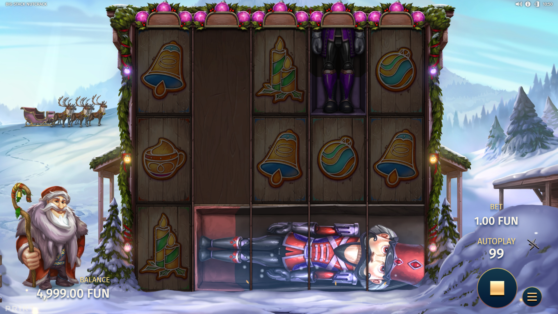 Landing Nutcracker Symbols Fully in View can Trigger the Falling Nutcracker Feature for Added Combination Potential