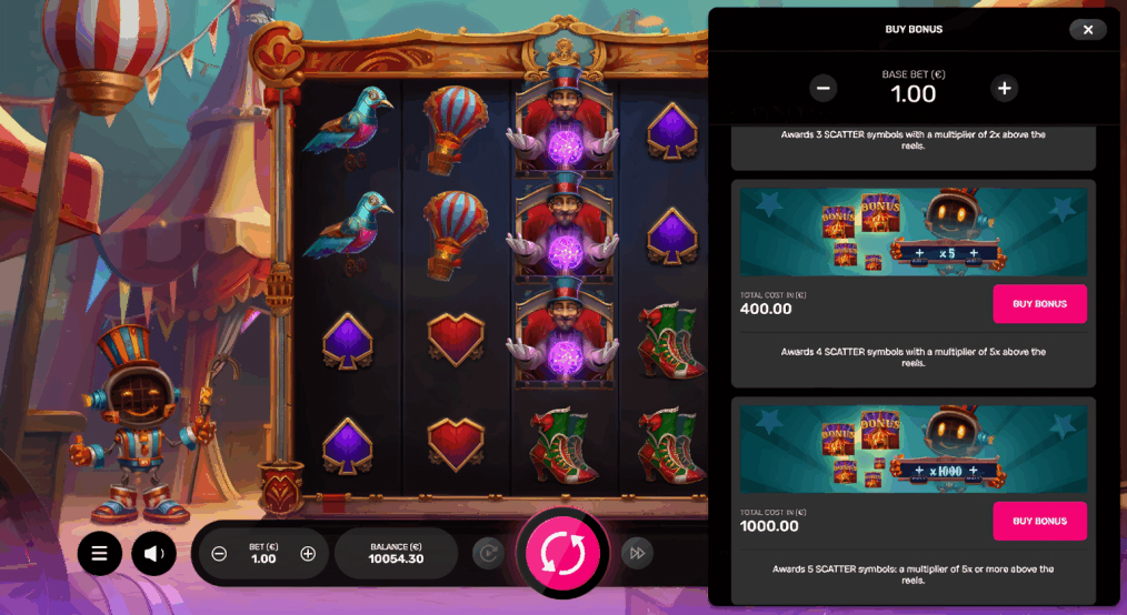 Dynamo's Show Offers Players a Range of Bonus Buy Options to Enhance Play