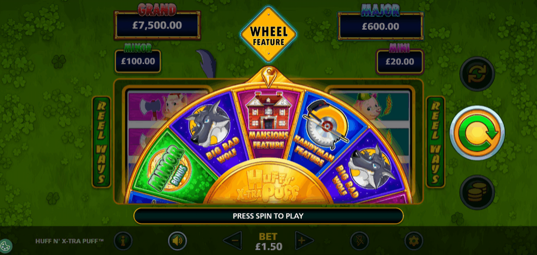Trigger the Wheel Feature for a Variety of Bonus Features and Jackpot Prize Rewards